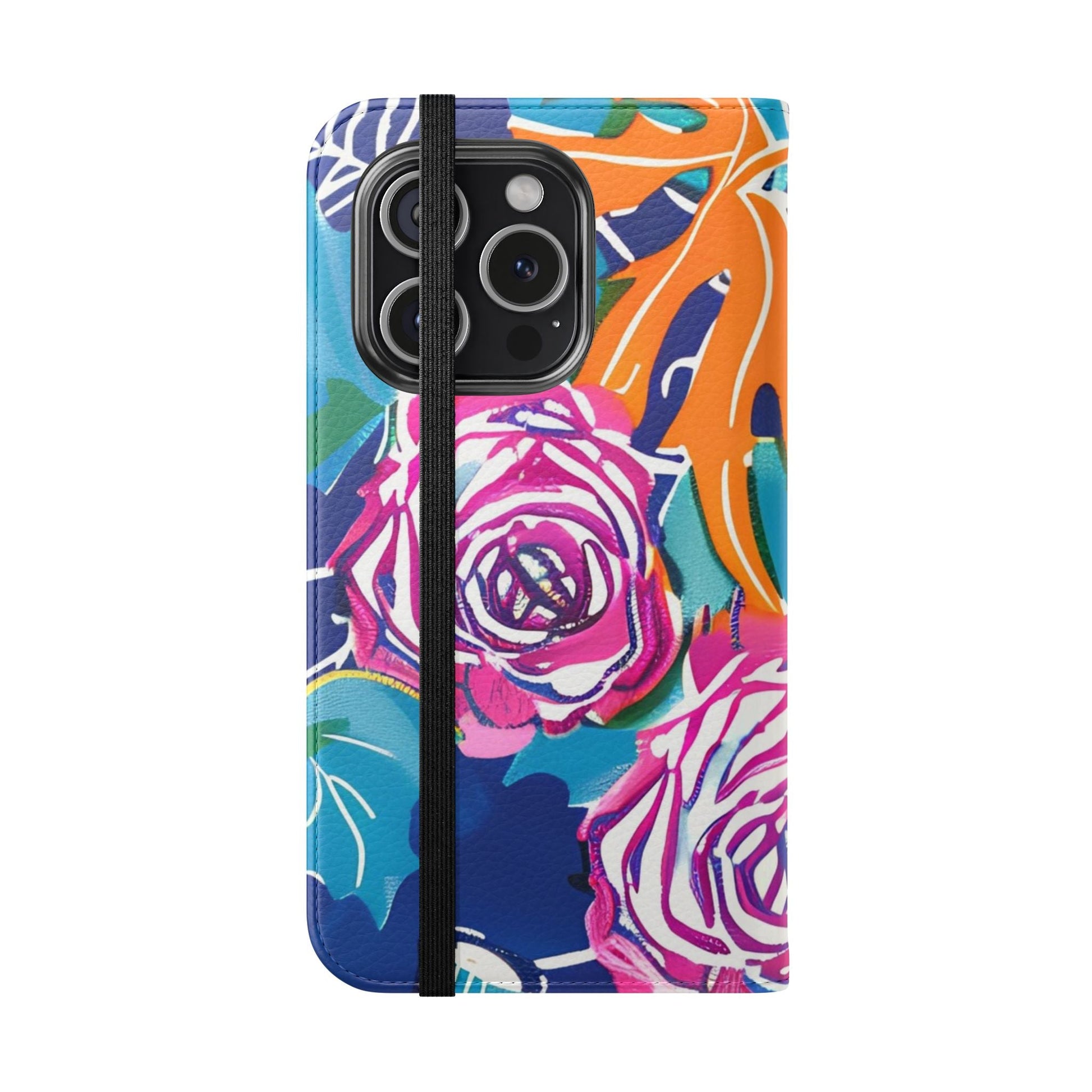 Halloween Pumpkin Floral Flip Case, Artsulli - Art is Long, Life is Short, Phone Case, , , , , , , 