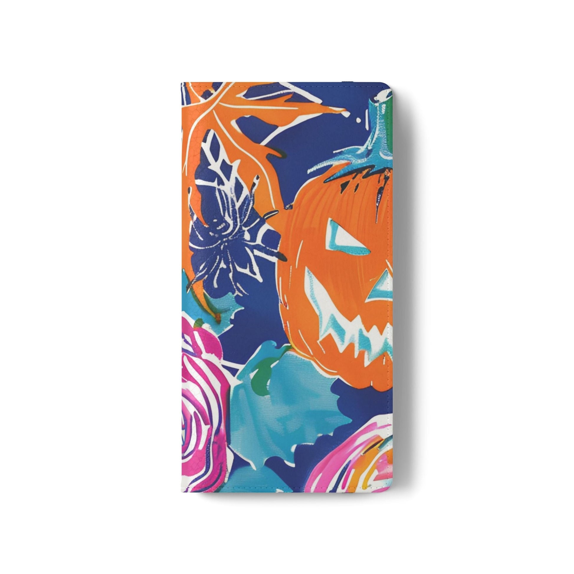 Halloween Pumpkin Floral Flip Case, Artsulli - Art is Long, Life is Short, Phone Case, , , , , , , 