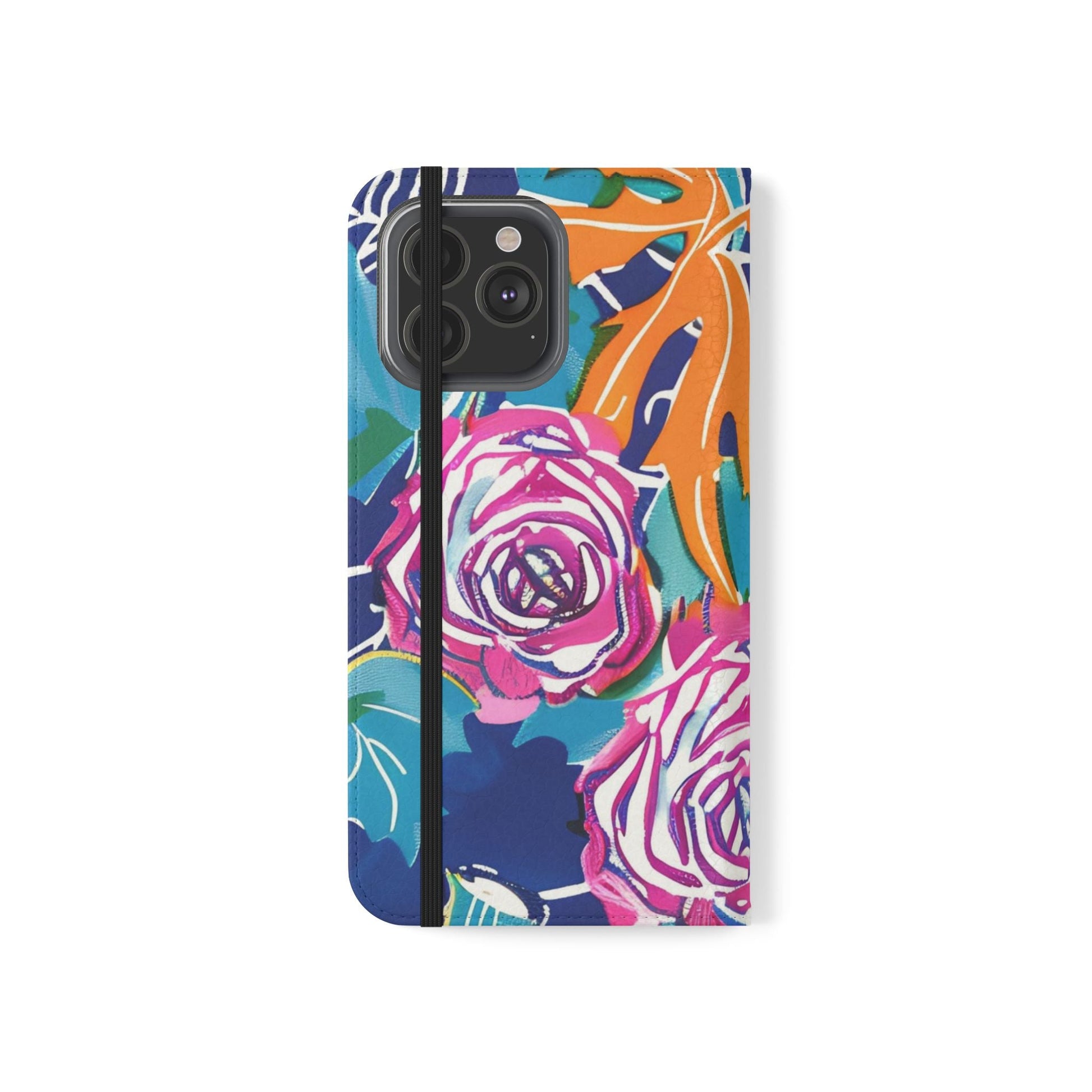 Halloween Pumpkin Floral Flip Case, Artsulli - Art is Long, Life is Short, Phone Case, , , , , , , 