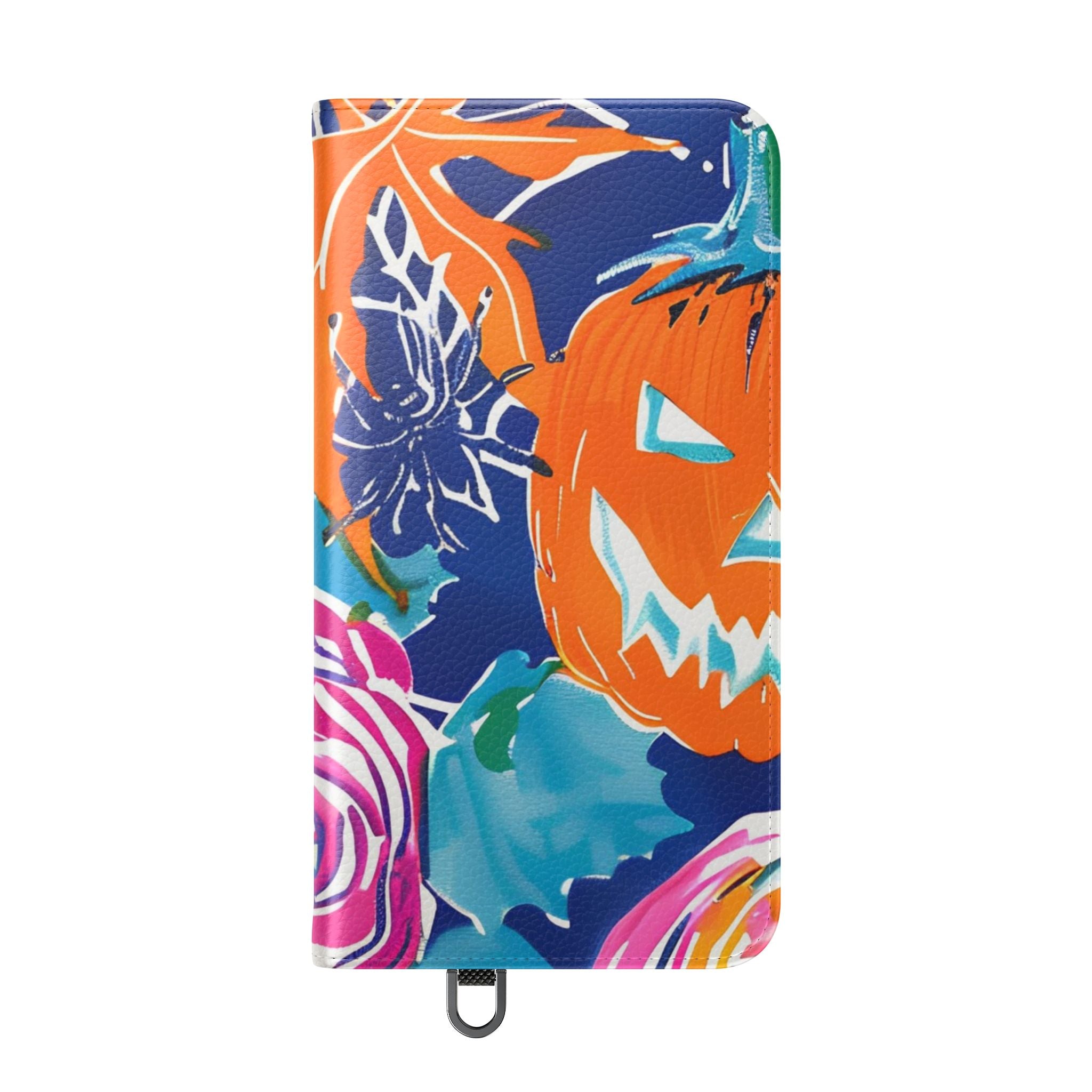 Halloween Pumpkin Floral Flip Case, Artsulli - Art is Long, Life is Short, Phone Case, , , , , , , 
