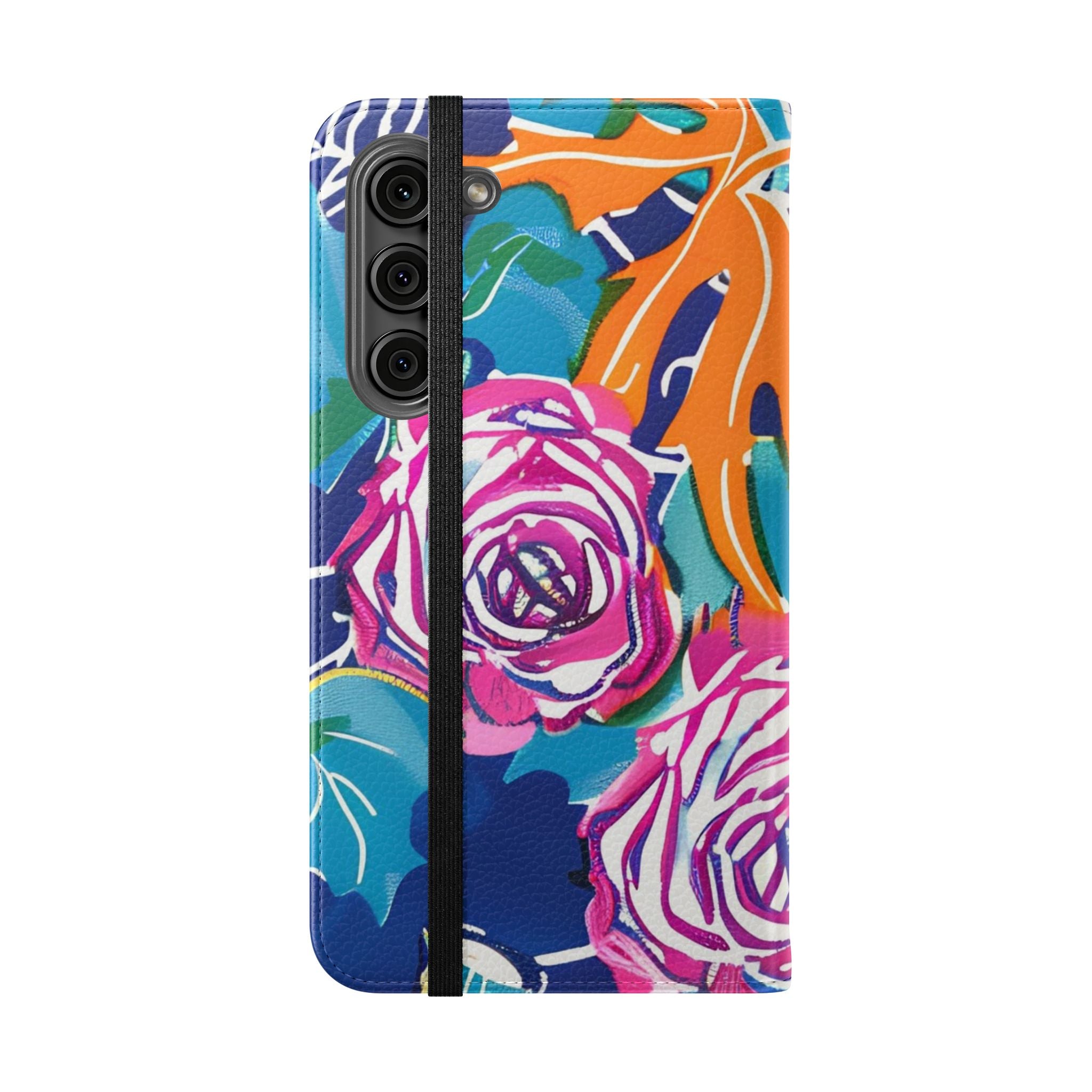Halloween Pumpkin Floral Flip Case, Artsulli - Art is Long, Life is Short, Phone Case, , , , , , , 