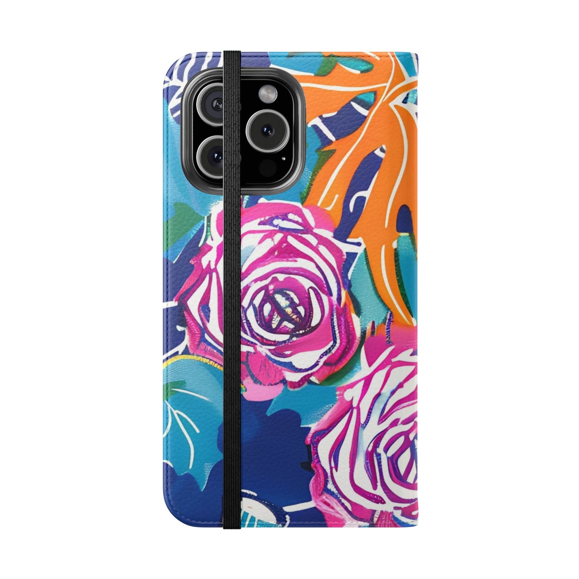 Halloween Pumpkin Floral Flip Case, Artsulli - Art is Long, Life is Short, Phone Case, , , , , , , 