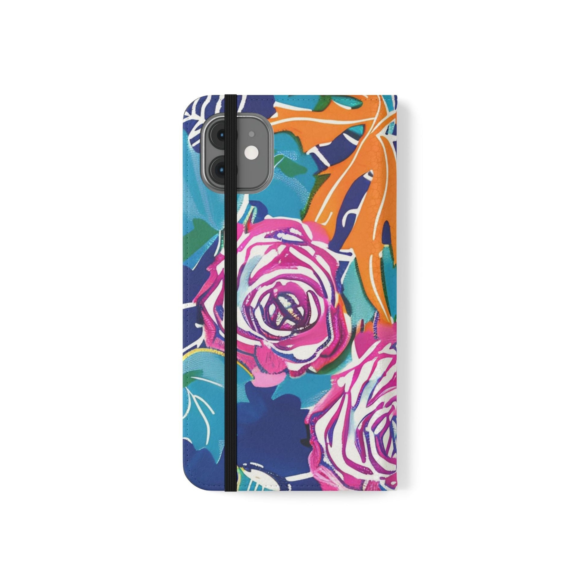 Halloween Pumpkin Floral Flip Case, Artsulli - Art is Long, Life is Short, Phone Case, , , , , , , 