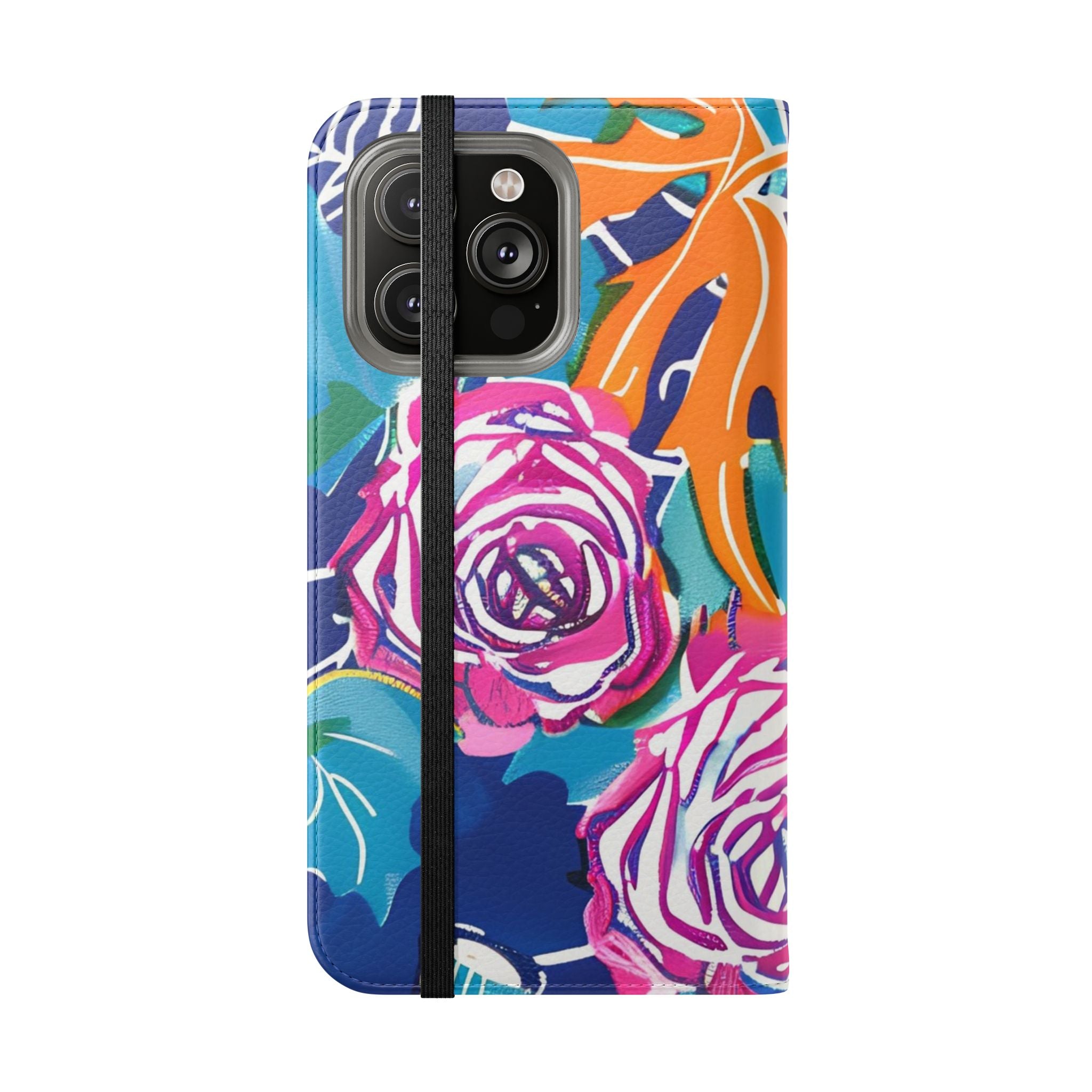 Halloween Pumpkin Floral Flip Case, Artsulli - Art is Long, Life is Short, Phone Case, , , , , , , 