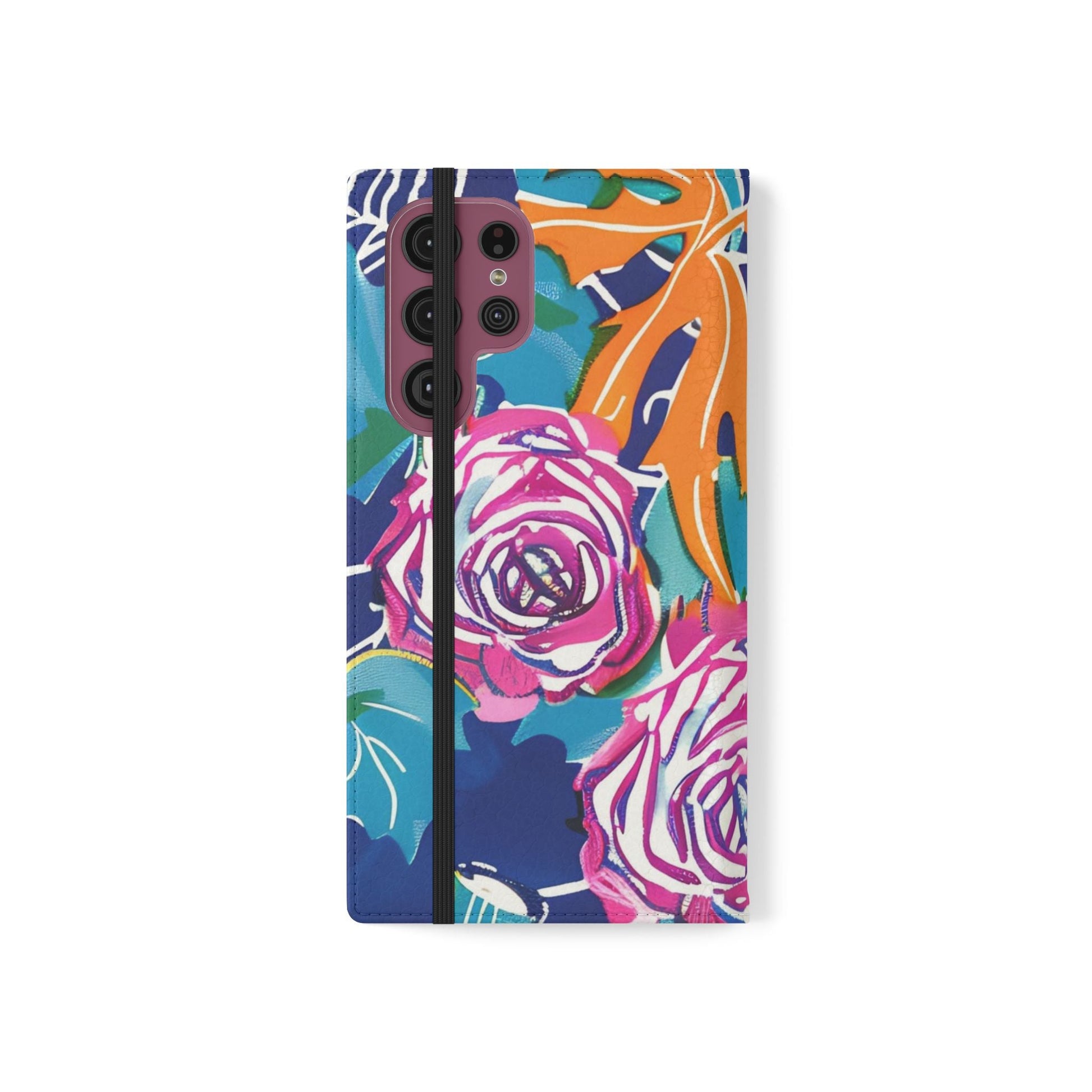 Halloween Pumpkin Floral Flip Case, Artsulli - Art is Long, Life is Short, Phone Case, , , , , , , 