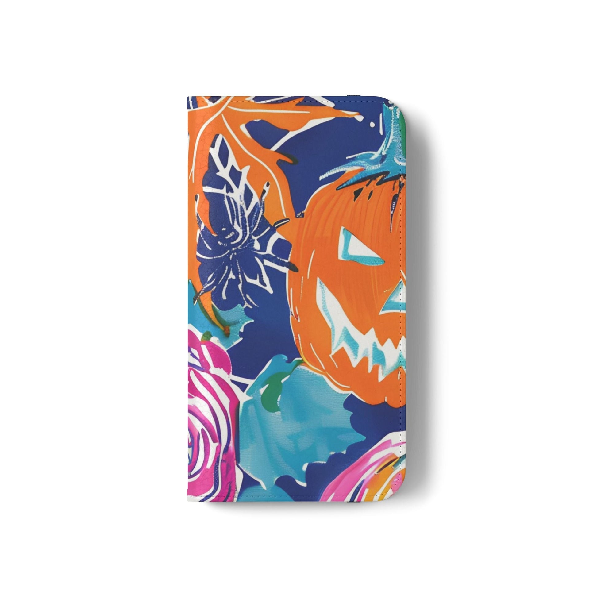 Halloween Pumpkin Floral Flip Case, Artsulli - Art is Long, Life is Short, Phone Case, , , , , , , 
