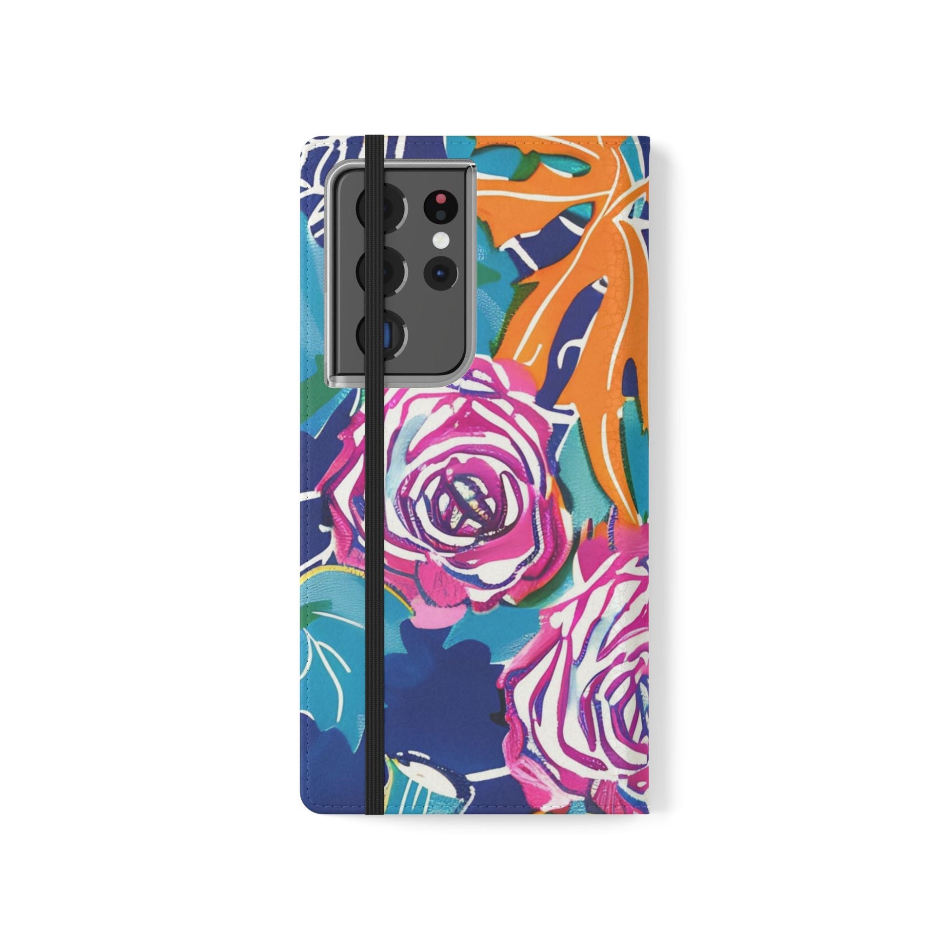 Halloween Pumpkin Floral Flip Case, Artsulli - Art is Long, Life is Short, Phone Case, , , , , , , 