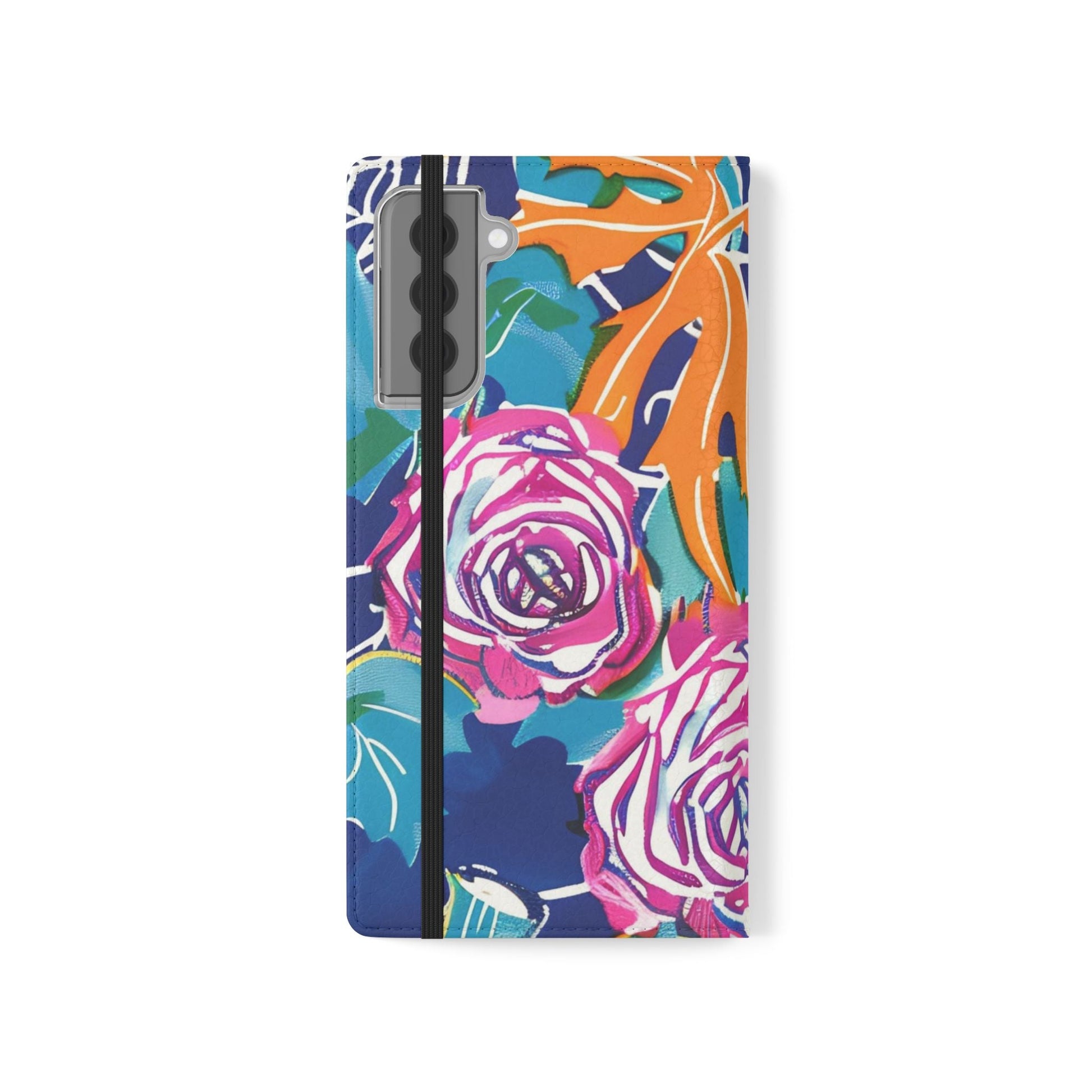 Halloween Pumpkin Floral Flip Case, Artsulli - Art is Long, Life is Short, Phone Case, , , , , , , 