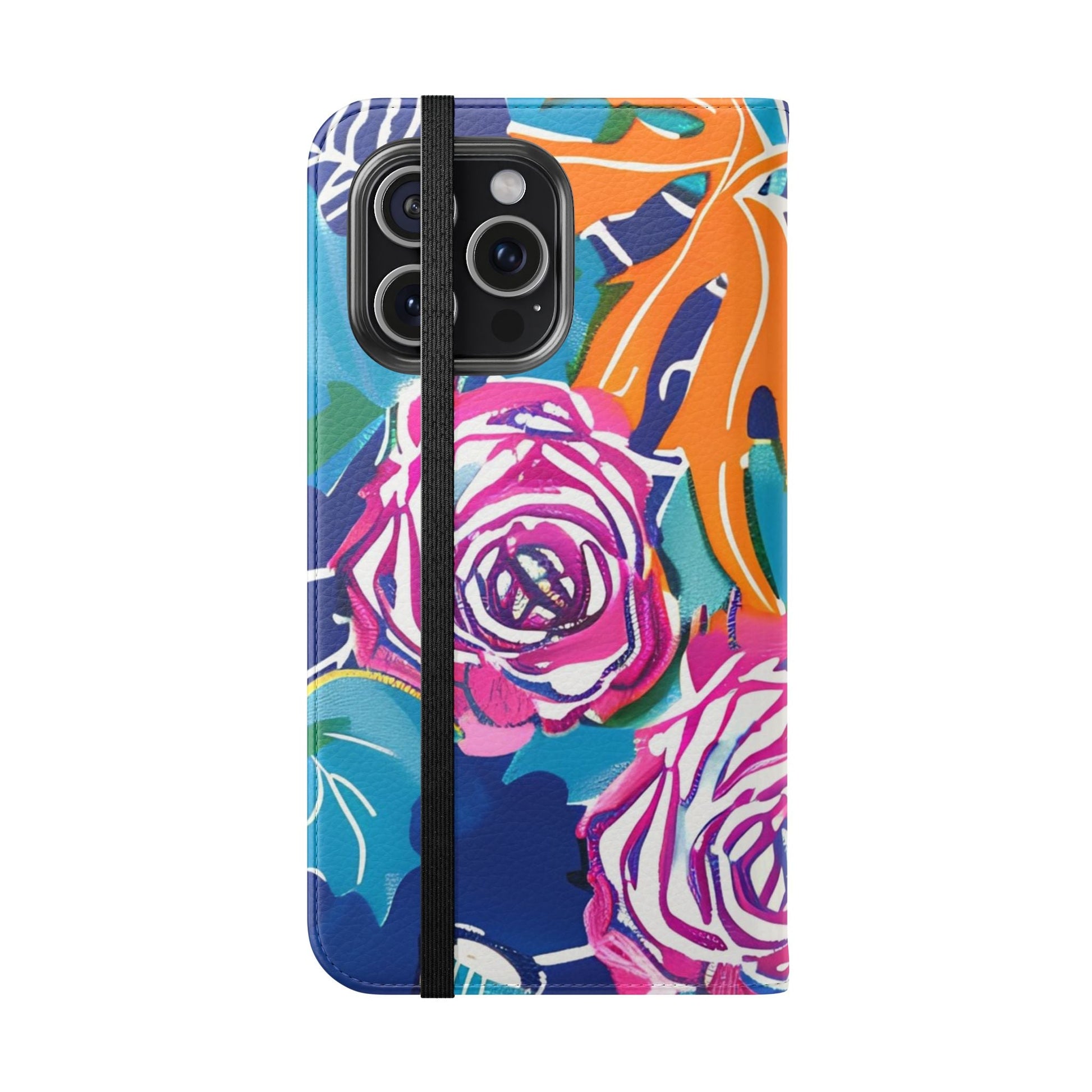 Halloween Pumpkin Floral Flip Case, Artsulli - Art is Long, Life is Short, Phone Case, , , , , , , 