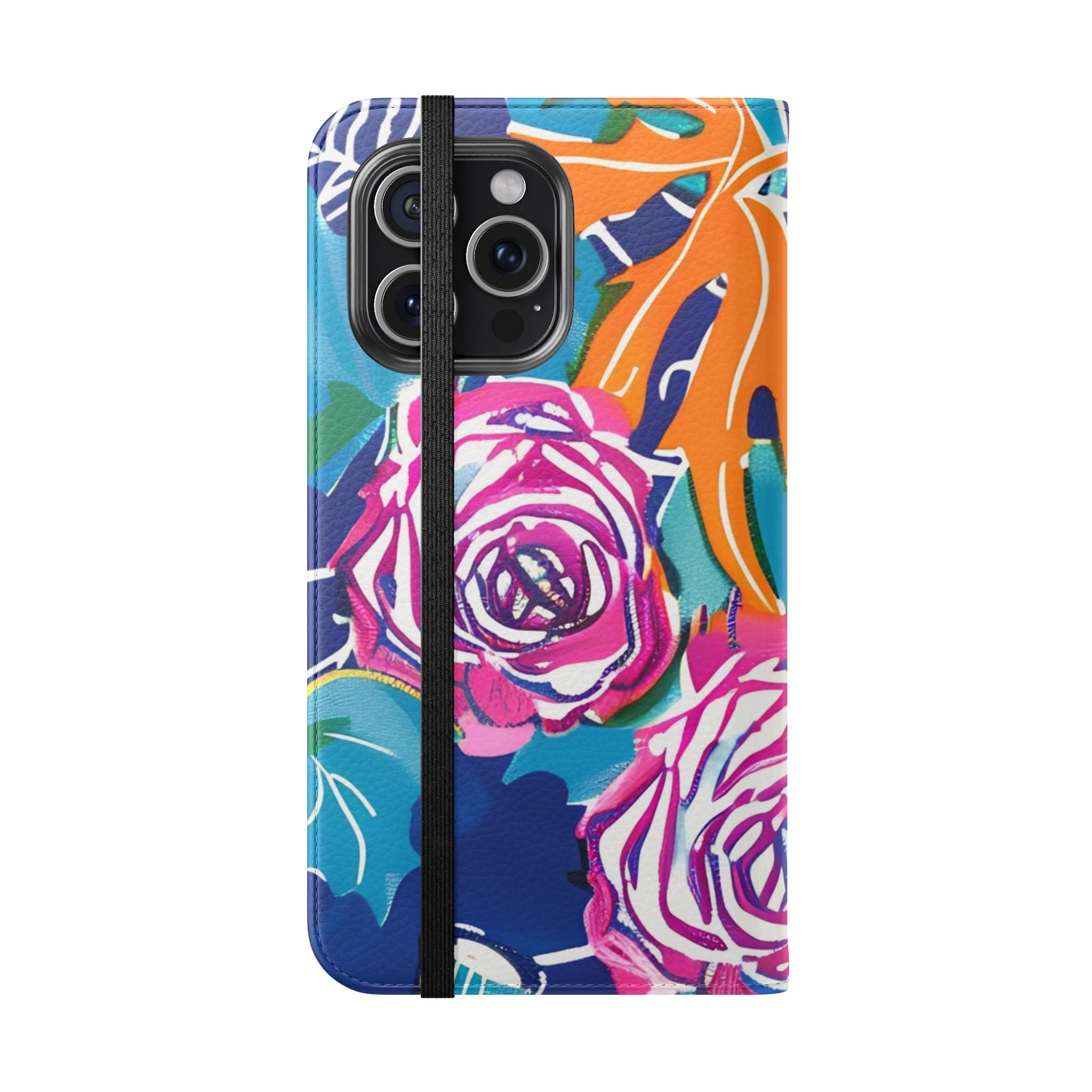 Halloween Pumpkin Floral Flip Case, Artsulli - Art is Long, Life is Short, Phone Case, , , , , , , 
