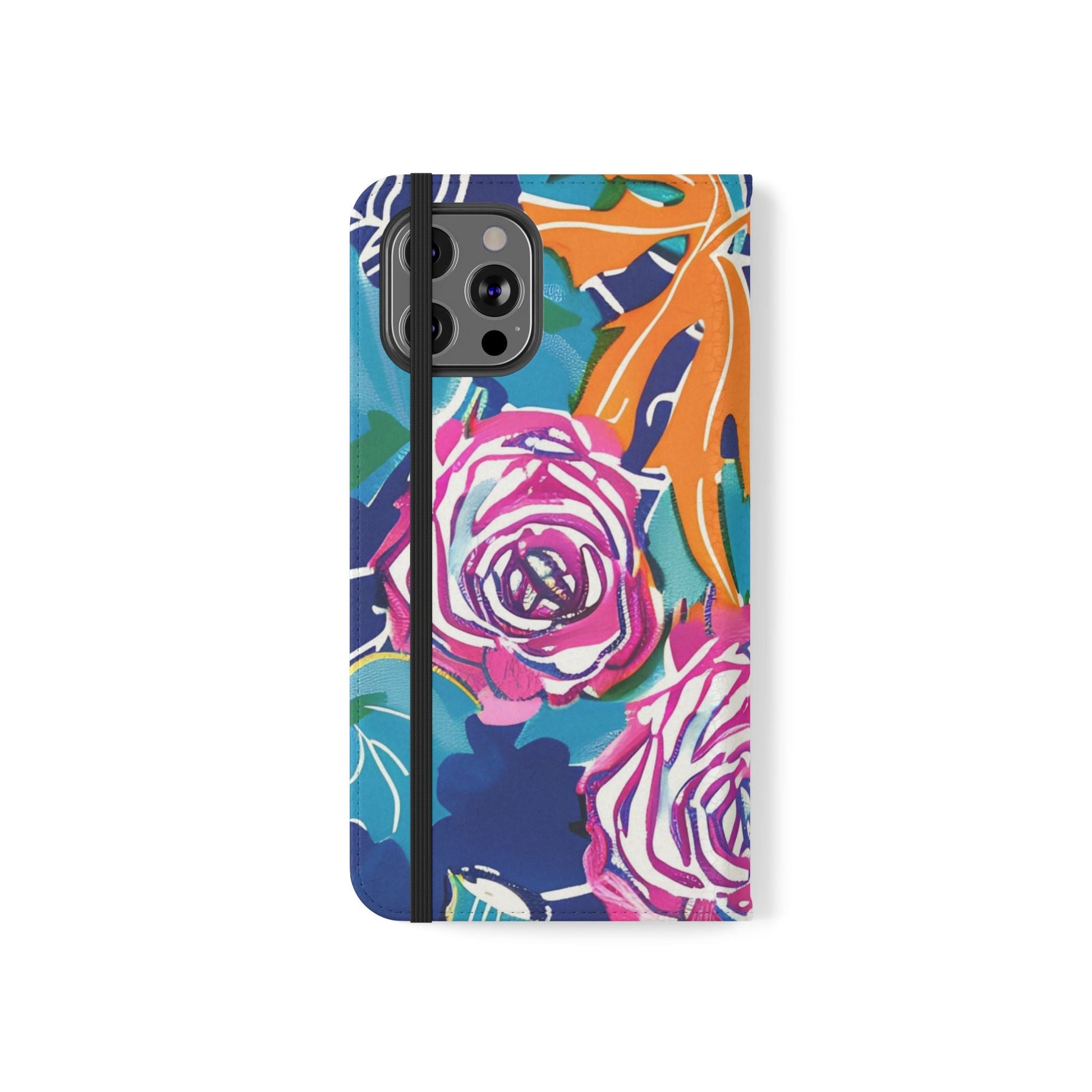 Halloween Pumpkin Floral Flip Case, Artsulli - Art is Long, Life is Short, Phone Case, , , , , , , 