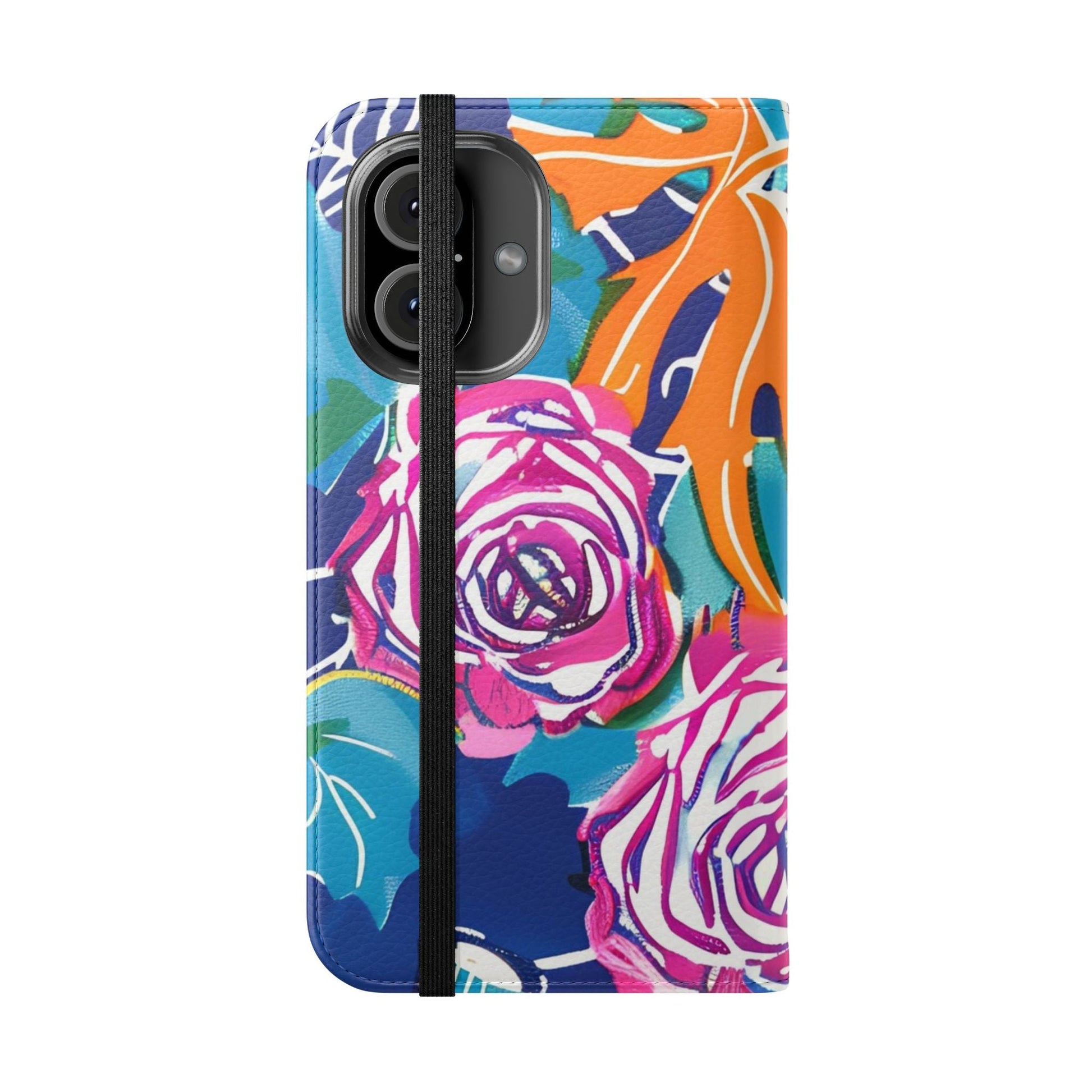 Halloween Pumpkin Floral Flip Case, Artsulli - Art is Long, Life is Short, Phone Case, , , , , , , 
