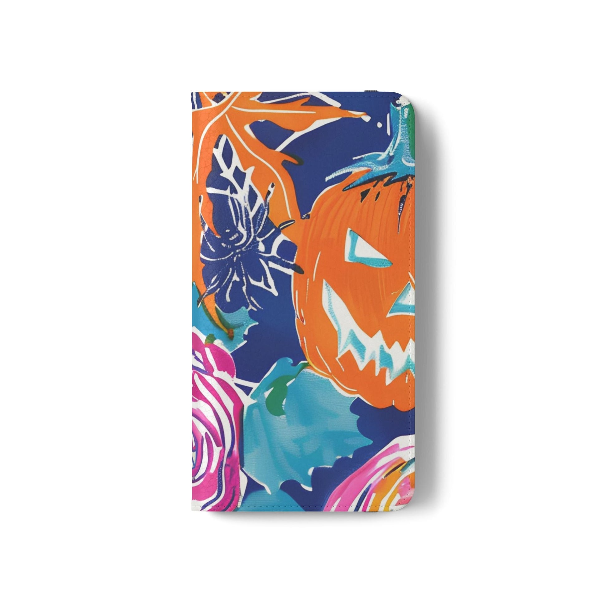 Halloween Pumpkin Floral Flip Case, Artsulli - Art is Long, Life is Short, Phone Case, , , , , , , 