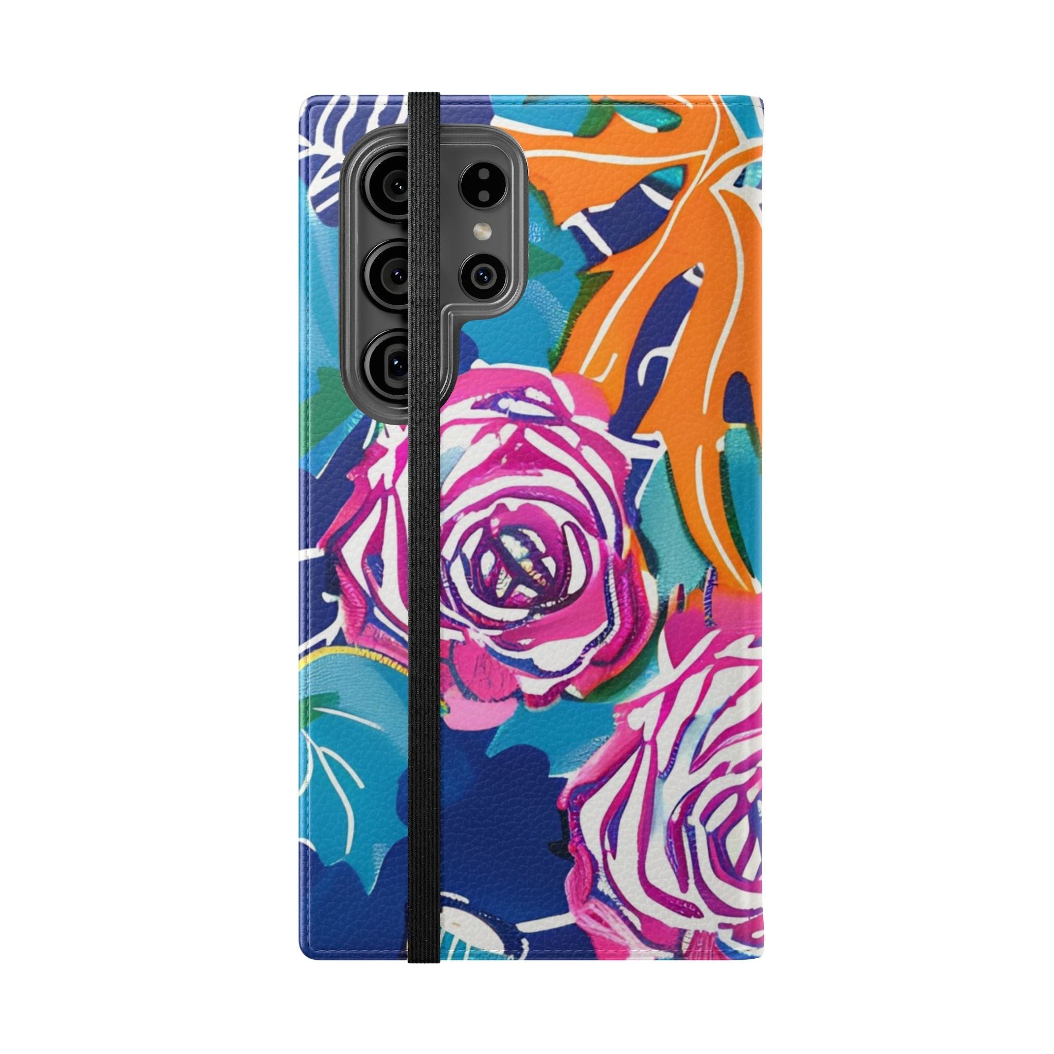 Halloween Pumpkin Floral Flip Case, Artsulli - Art is Long, Life is Short, Phone Case, , , , , , , 