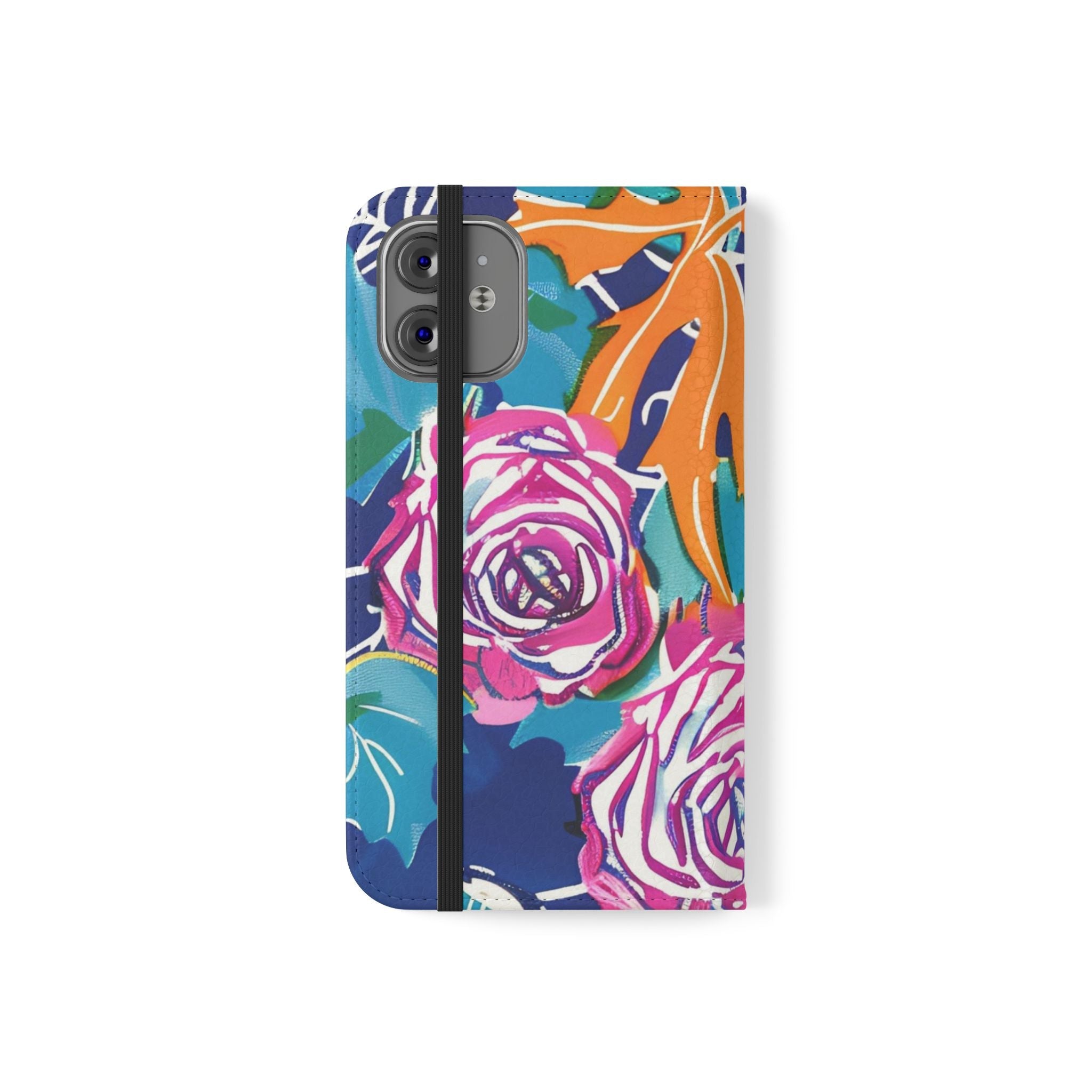 Halloween Pumpkin Floral Flip Case, Artsulli - Art is Long, Life is Short, Phone Case, , , , , , , 