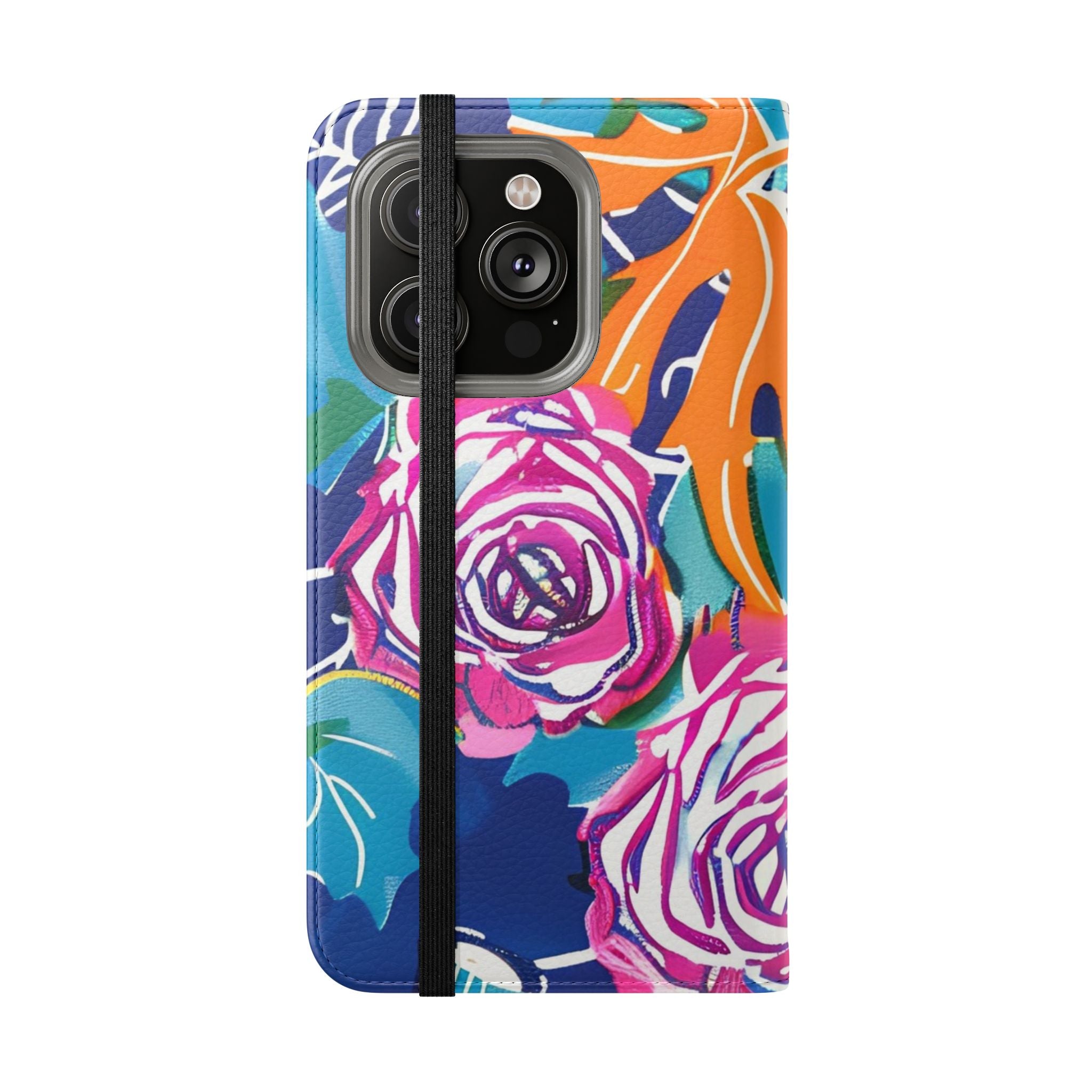 Halloween Pumpkin Floral Flip Case, Artsulli - Art is Long, Life is Short, Phone Case, , , , , , , 
