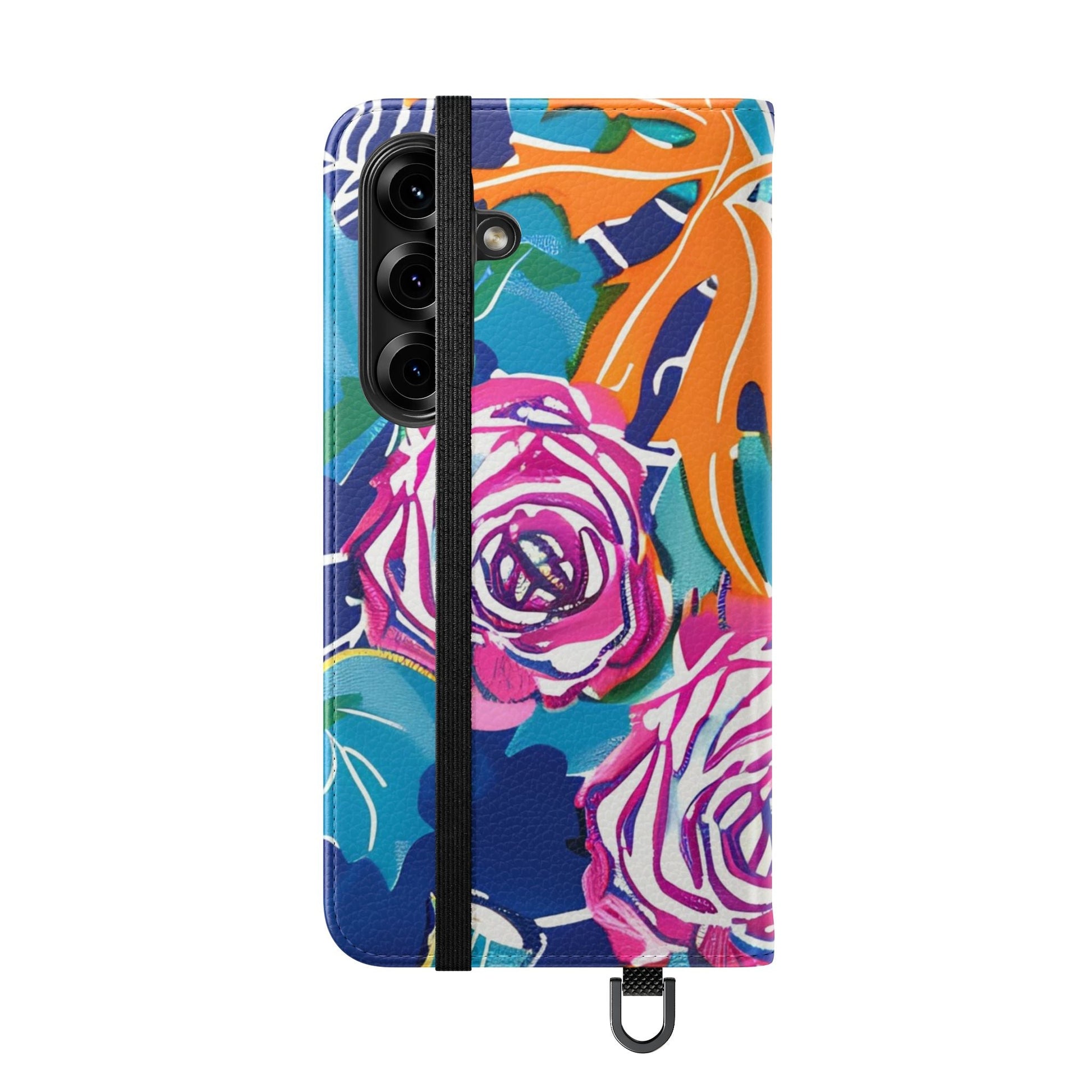 Halloween Pumpkin Floral Flip Case, Artsulli - Art is Long, Life is Short, Phone Case, , , , , , , 