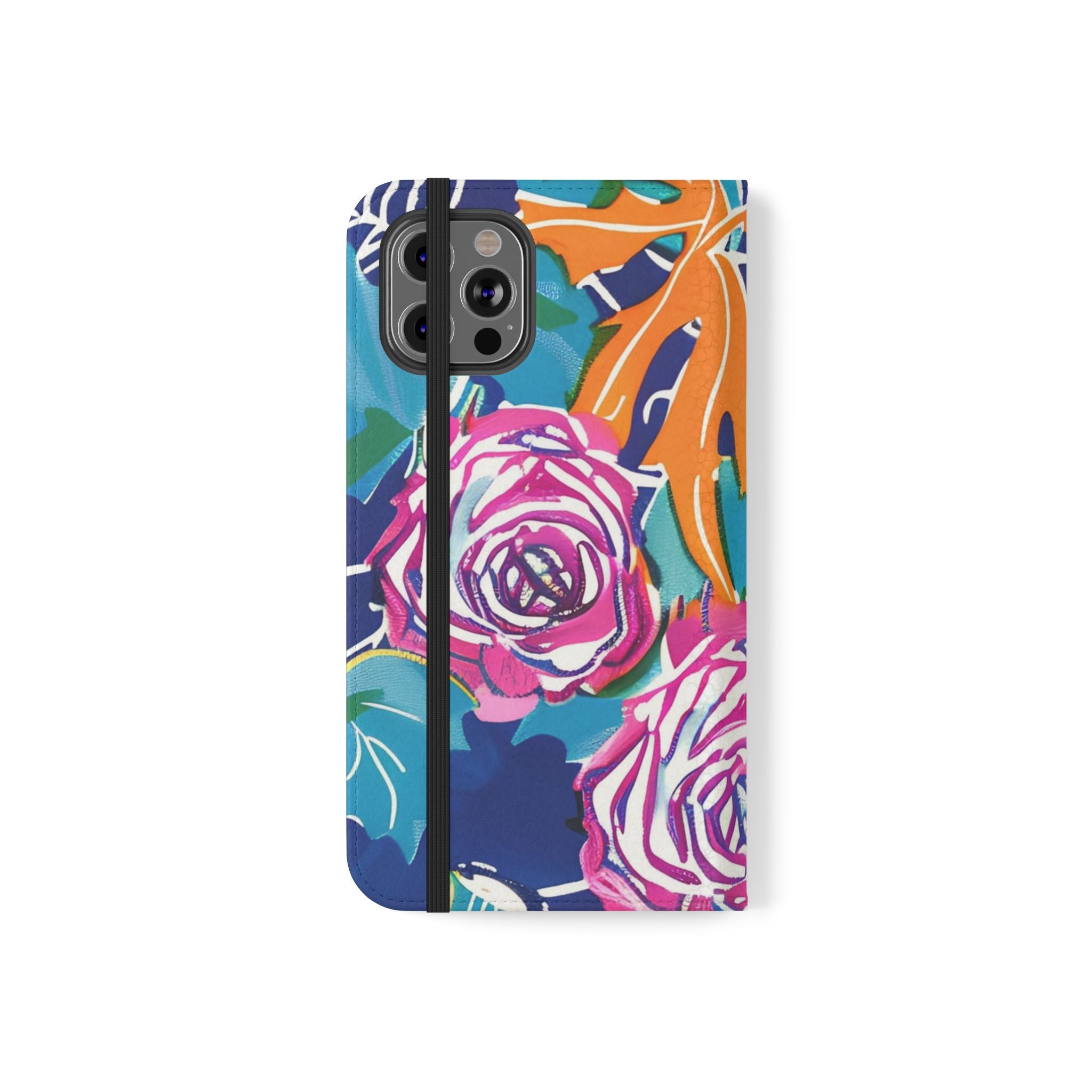 Halloween Pumpkin Floral Flip Case, Artsulli - Art is Long, Life is Short, Phone Case, , , , , , , 