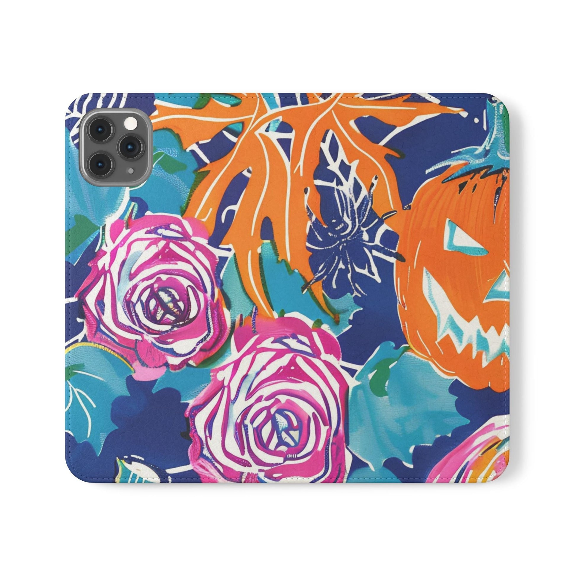 Halloween Pumpkin Floral Flip Case, Artsulli - Art is Long, Life is Short, Phone Case, Size, iPhone 11 Pro Max, , , , , 16797158683053044713