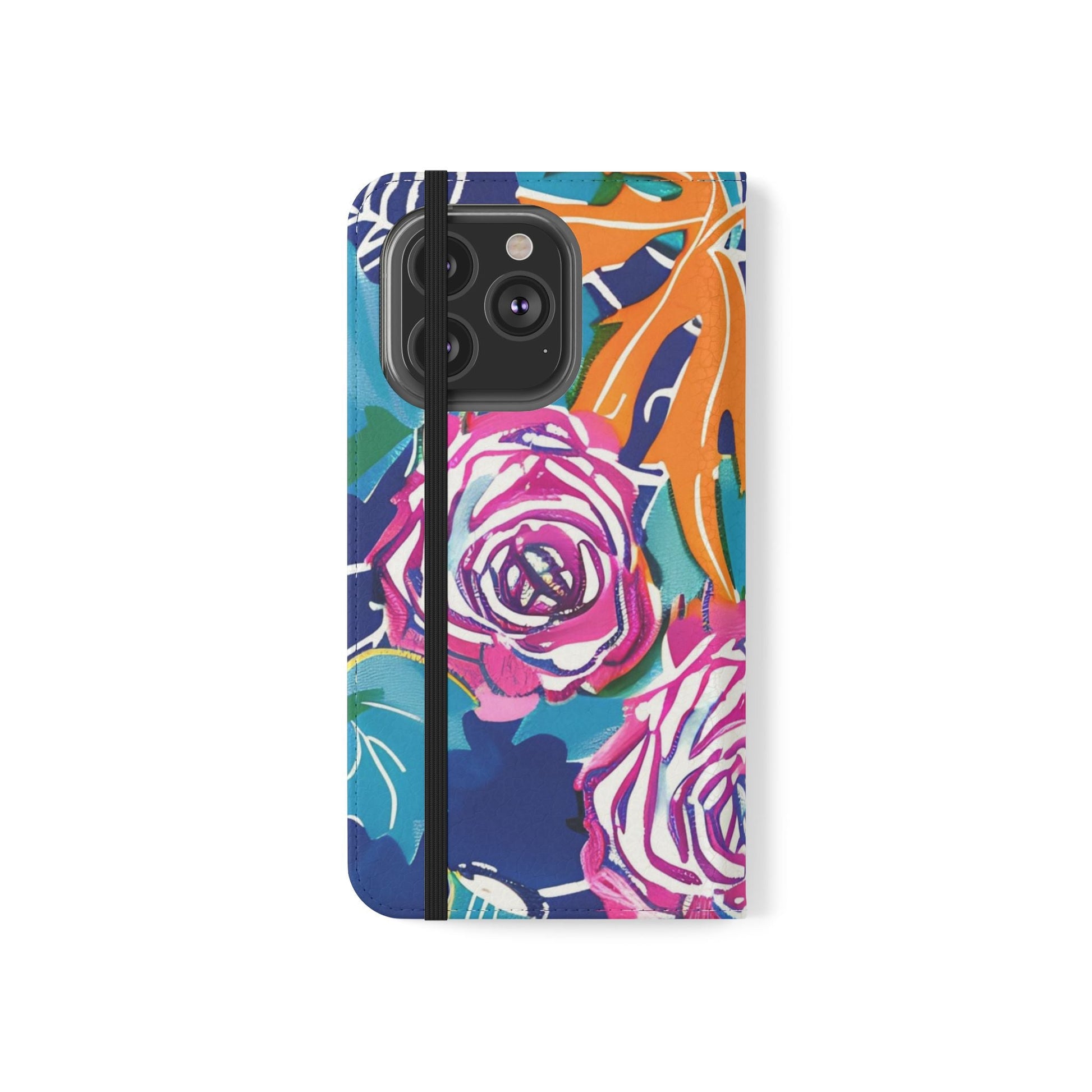 Halloween Pumpkin Floral Flip Case, Artsulli - Art is Long, Life is Short, Phone Case, , , , , , , 