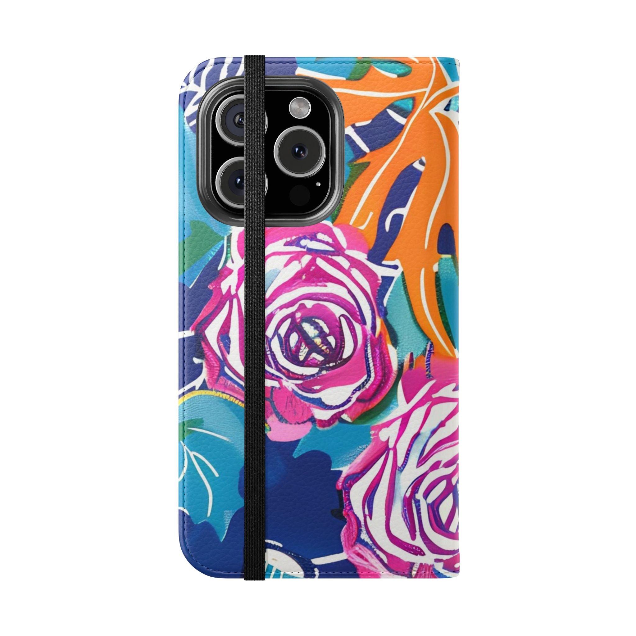 Halloween Pumpkin Floral Flip Case, Artsulli - Art is Long, Life is Short, Phone Case, , , , , , , 