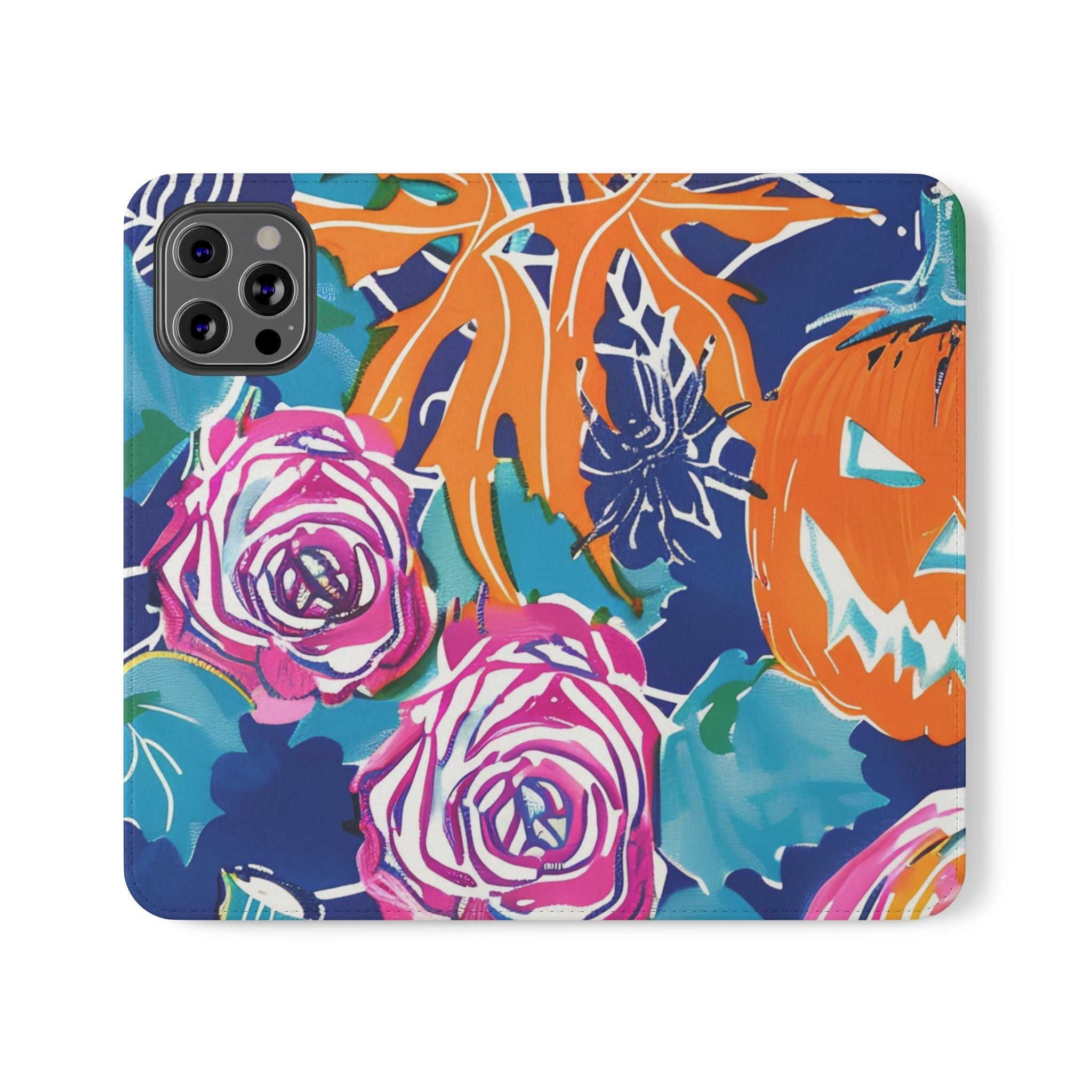 Halloween Pumpkin Floral Flip Case, Artsulli - Art is Long, Life is Short, Phone Case, Size, iPhone 12 Pro Max, , , , , 67696283200655276745