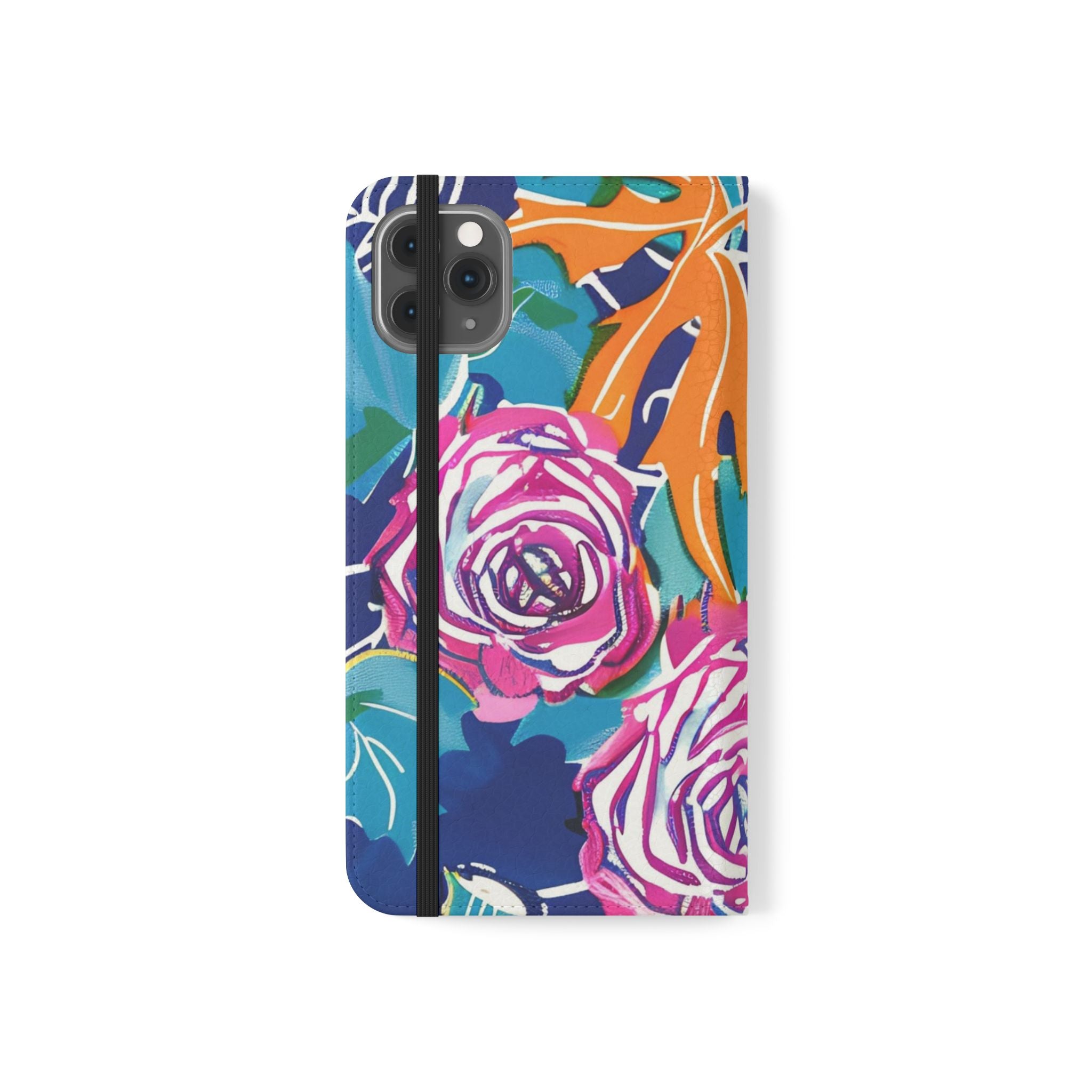 Halloween Pumpkin Floral Flip Case, Artsulli - Art is Long, Life is Short, Phone Case, , , , , , , 