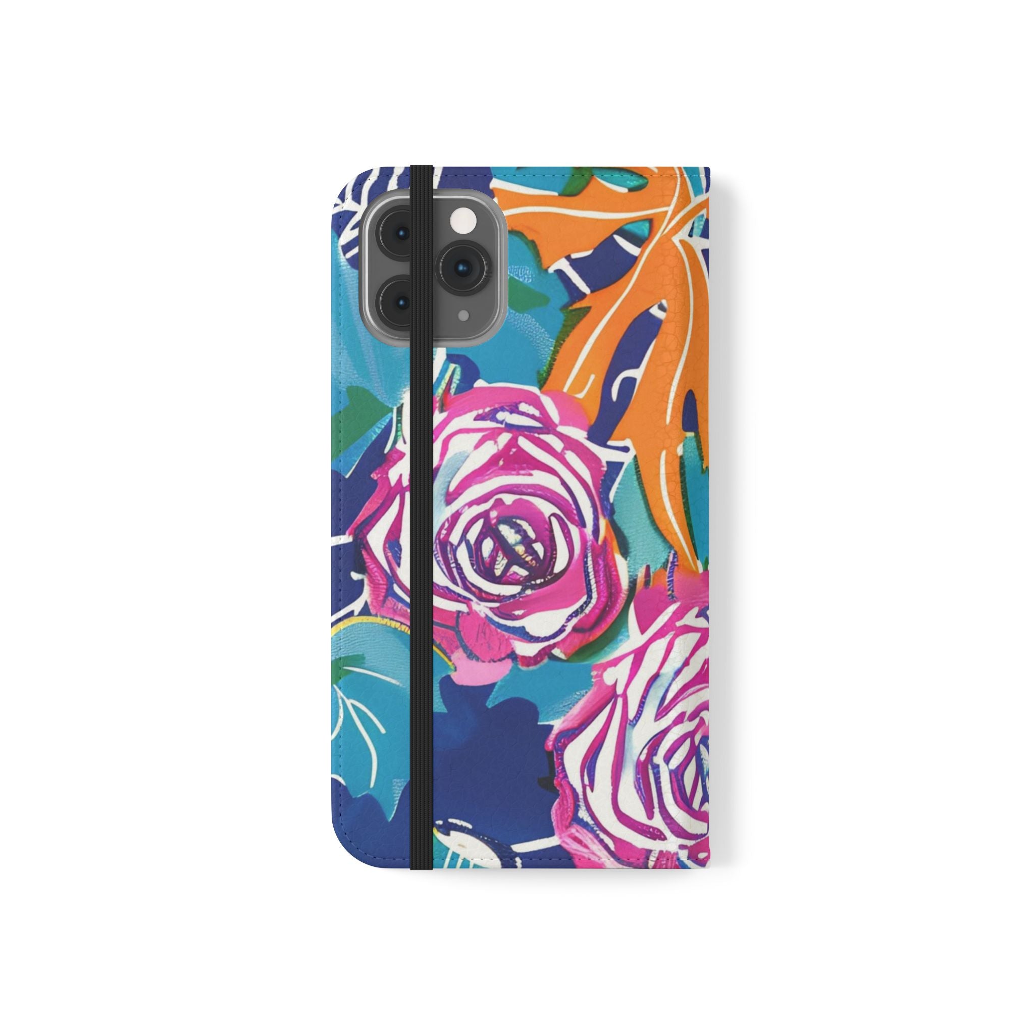 Halloween Pumpkin Floral Flip Case, Artsulli - Art is Long, Life is Short, Phone Case, , , , , , , 