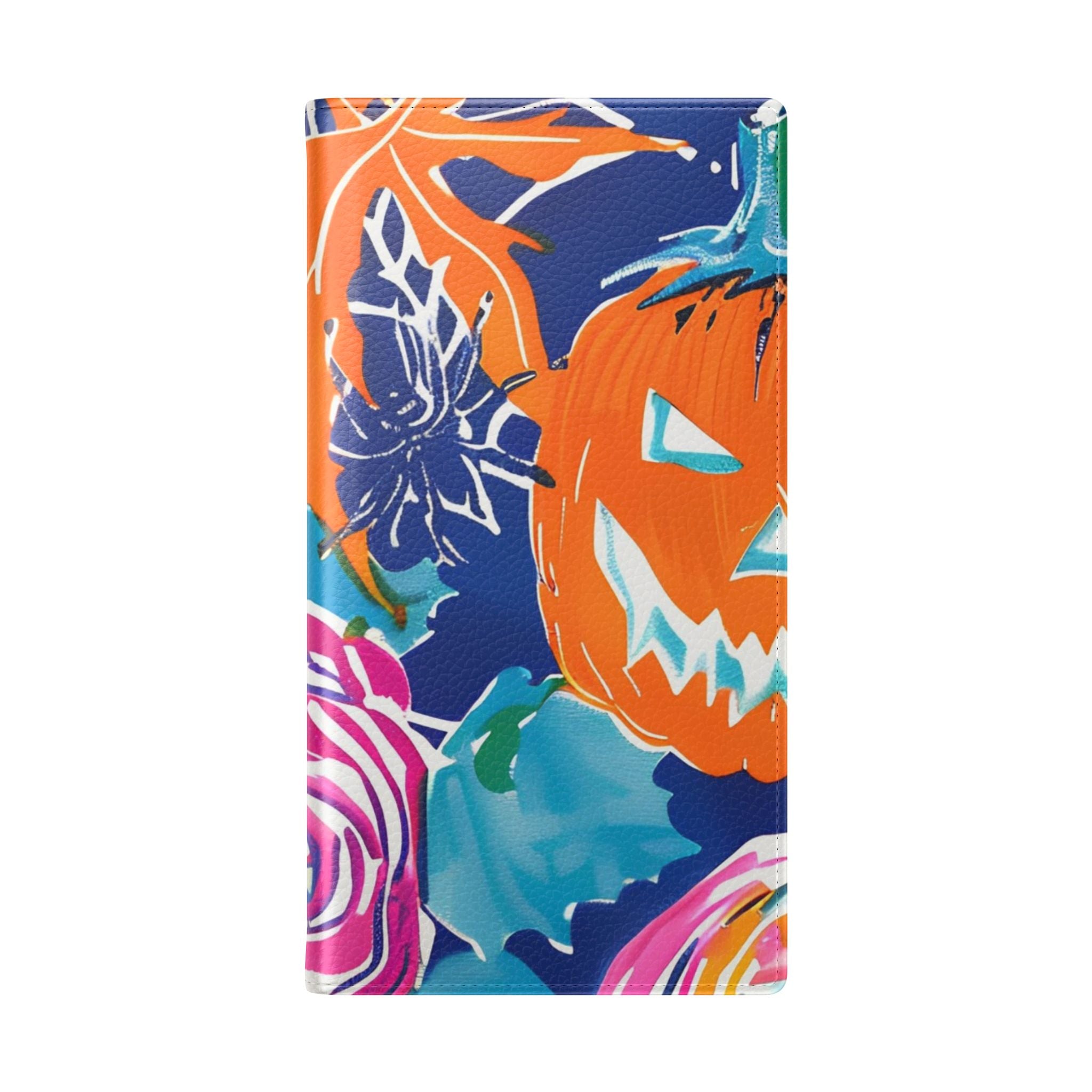 Halloween Pumpkin Floral Flip Case, Artsulli - Art is Long, Life is Short, Phone Case, , , , , , , 