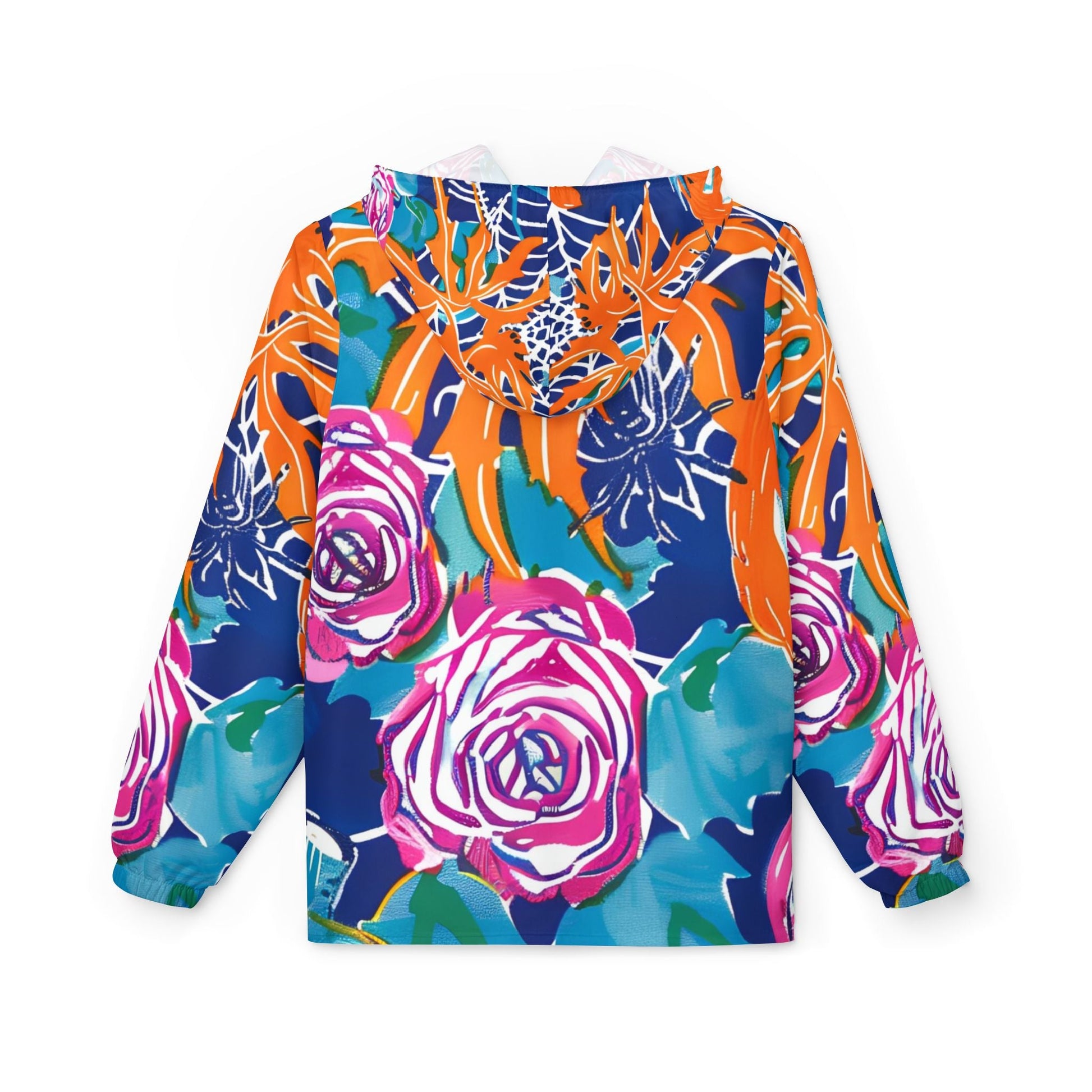 Halloween Pumpkin Rose Windbreaker Jacket, Artsulli - Art is Long, Life is Short, Outerwear, , , , , , , 