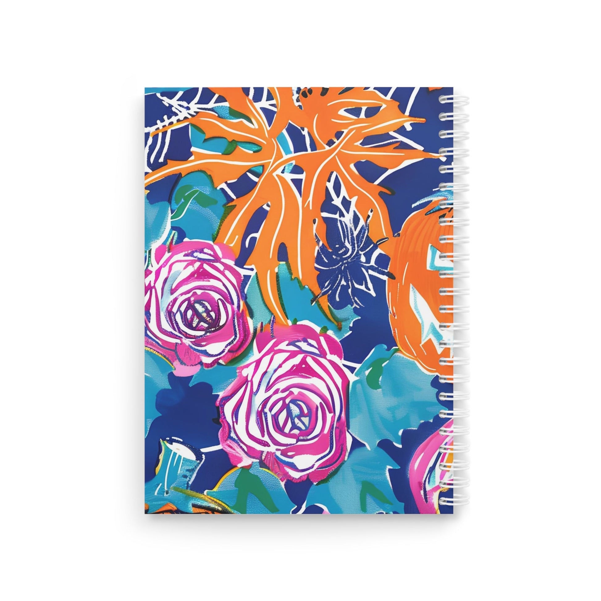 Printify Halloween Pumpkin Wide Ruled Spiral Notebook 2025