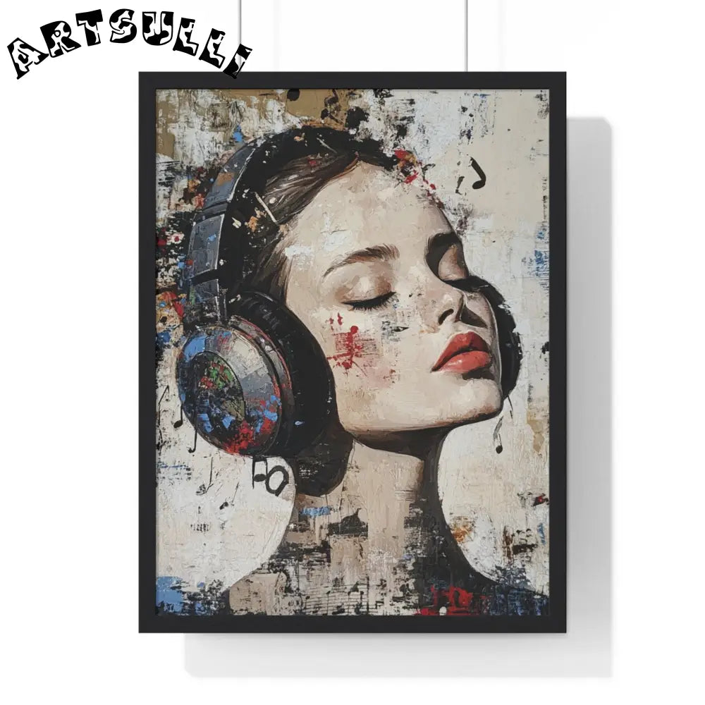 Her Abstract Melody Framed Poster, Artsulli - Art is Long, Life is Short, Poster, Size, 18″ x 24″, Color, Black, , , 24640856501407035432