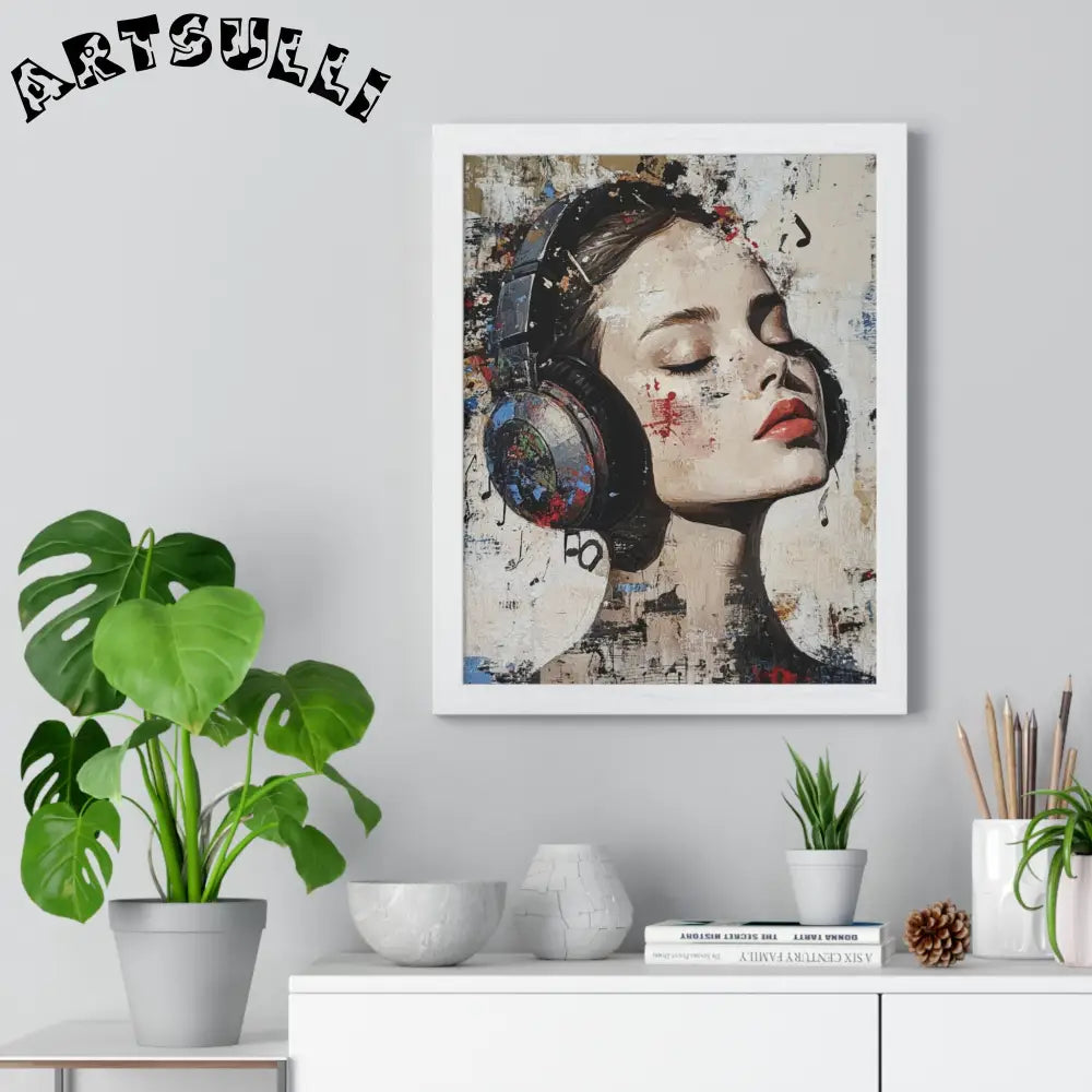 Her Abstract Melody Framed Poster, Artsulli - Art is Long, Life is Short, Poster, , , , , , , 