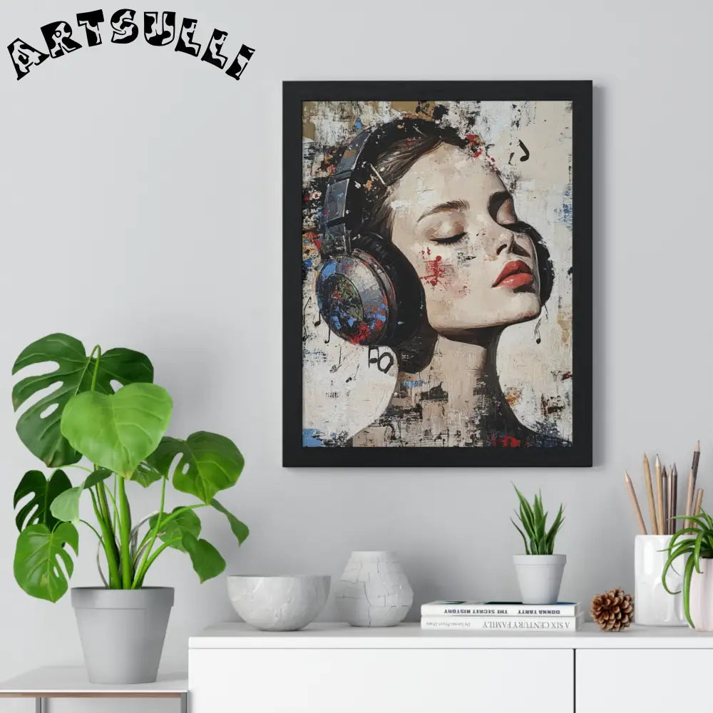 Her Abstract Melody Framed Poster, Artsulli - Art is Long, Life is Short, Poster, , , , , , , 