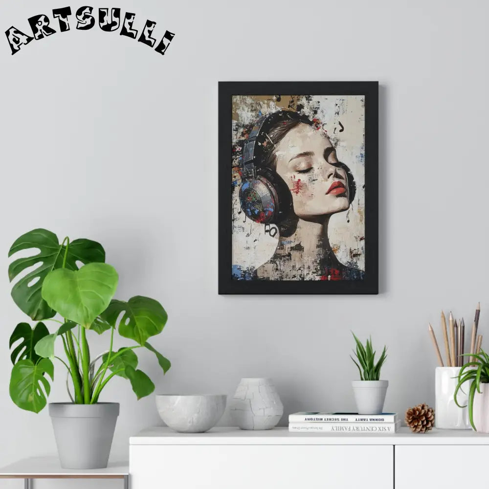 Her Abstract Melody Framed Poster, Artsulli - Art is Long, Life is Short, Poster, , , , , , , 