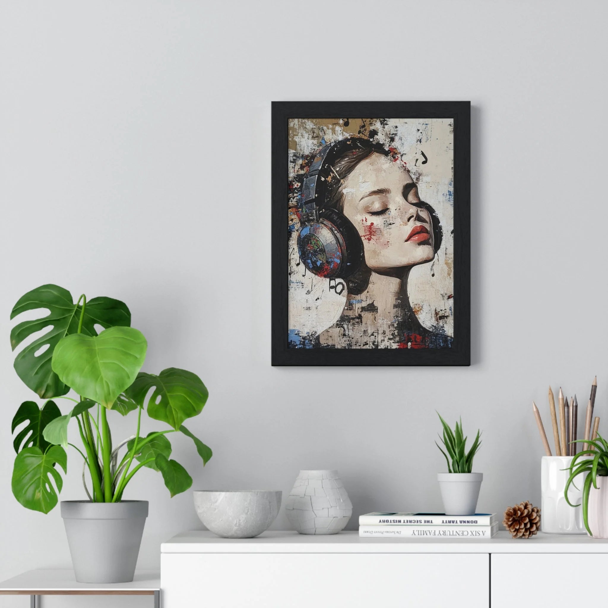 Buy The Best black framed poster abstract woman By Artsulli x Color Printify - Her Abstract Melody Framed Poster - 2025