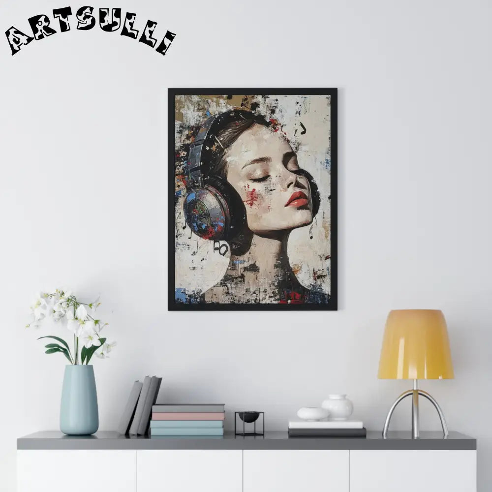 Her Abstract Melody Framed Poster, Artsulli - Art is Long, Life is Short, Poster, , , , , , , 