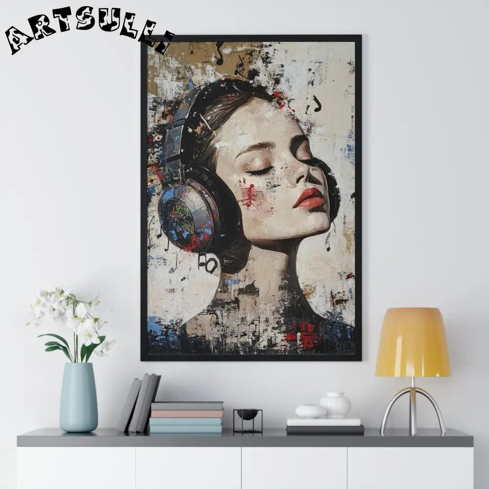 Her Abstract Melody Framed Poster, Artsulli - Art is Long, Life is Short, Poster, , , , , , , 