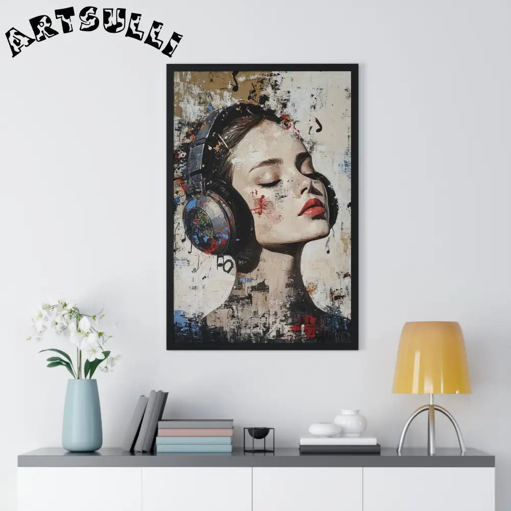 Her Abstract Melody Framed Poster, Artsulli - Art is Long, Life is Short, Poster, , , , , , , 