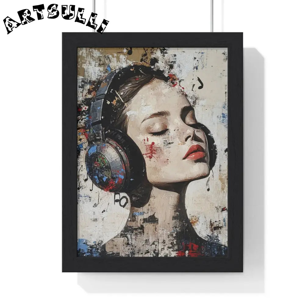 Her Abstract Melody Framed Poster, Artsulli - Art is Long, Life is Short, Poster, Size, 8" x 11", Color, Black, , , 13715708991065741239