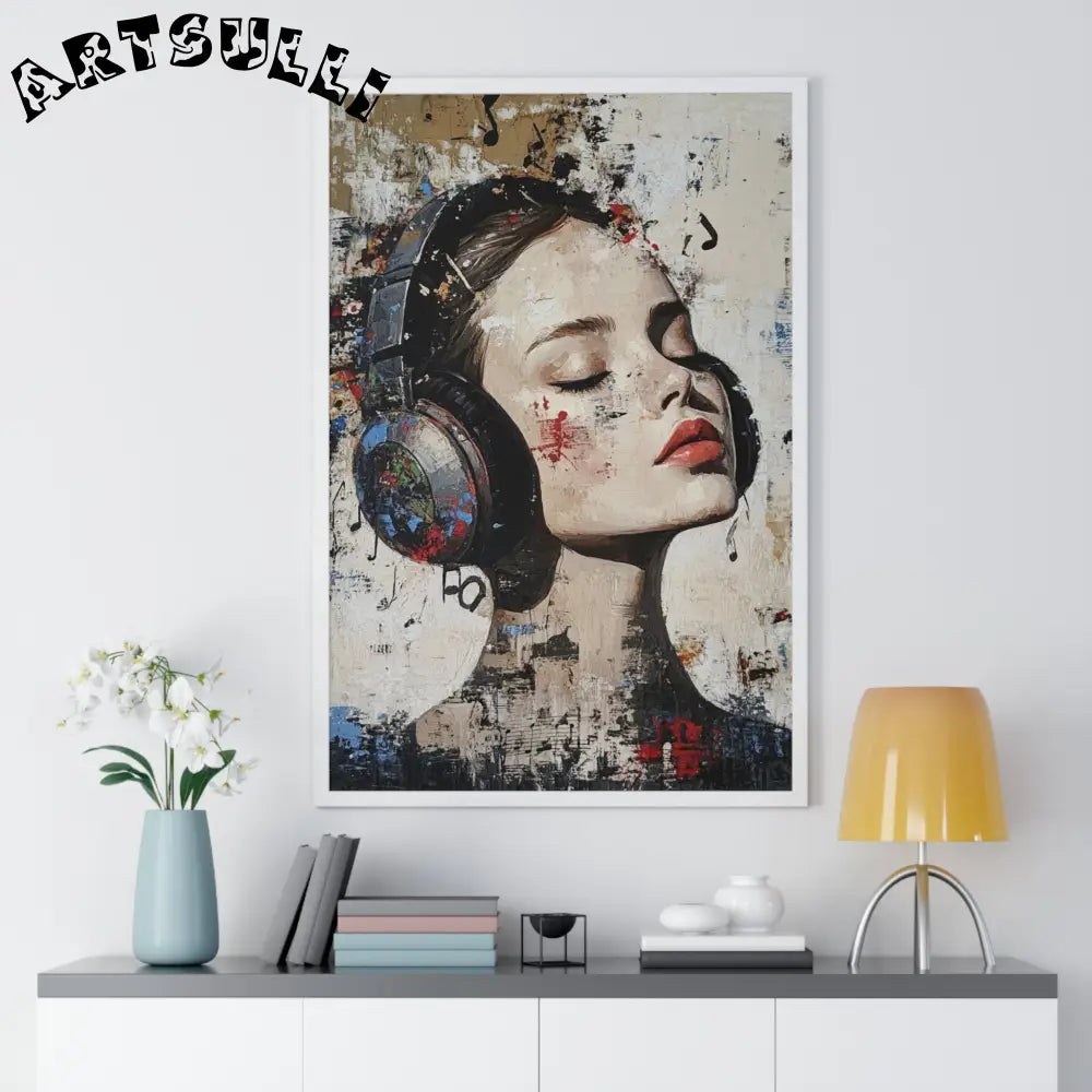 Her Abstract Melody Framed Poster, Artsulli - Art is Long, Life is Short, Poster, , , , , , , 