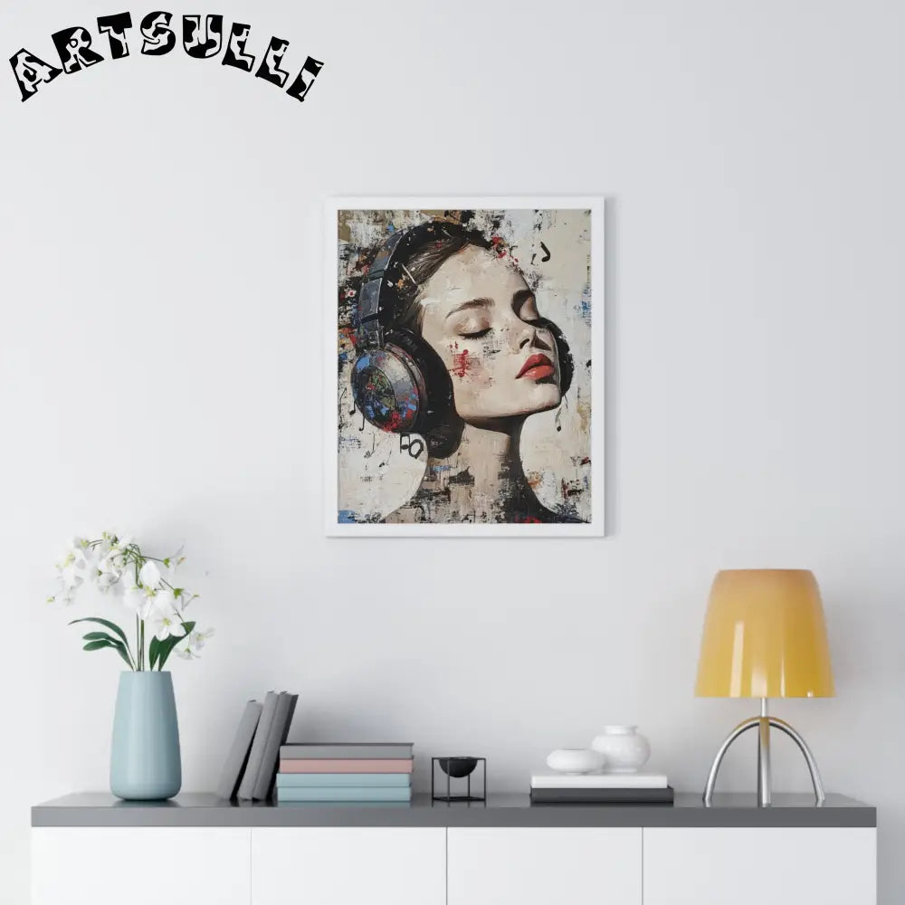 Her Abstract Melody Framed Poster, Artsulli - Art is Long, Life is Short, Poster, , , , , , , 