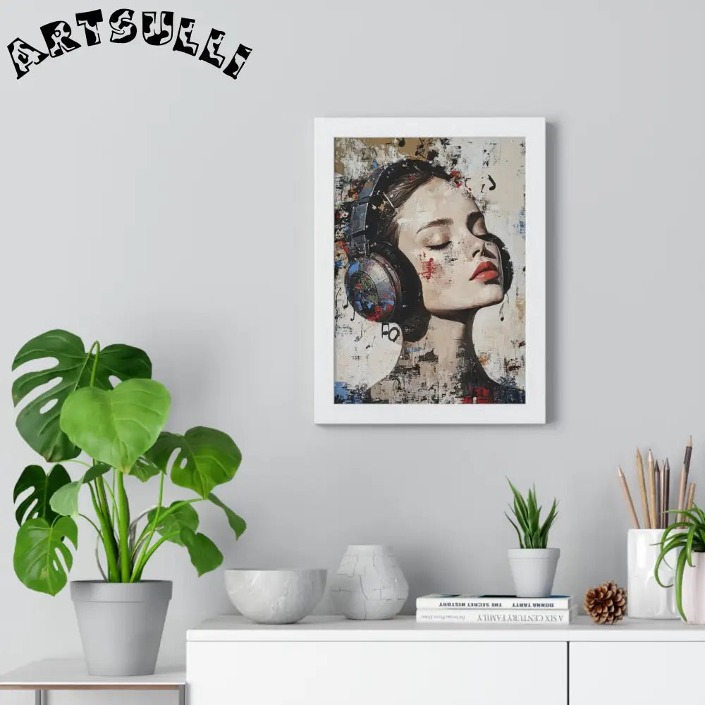 Her Abstract Melody Framed Poster, Artsulli - Art is Long, Life is Short, Poster, , , , , , , 