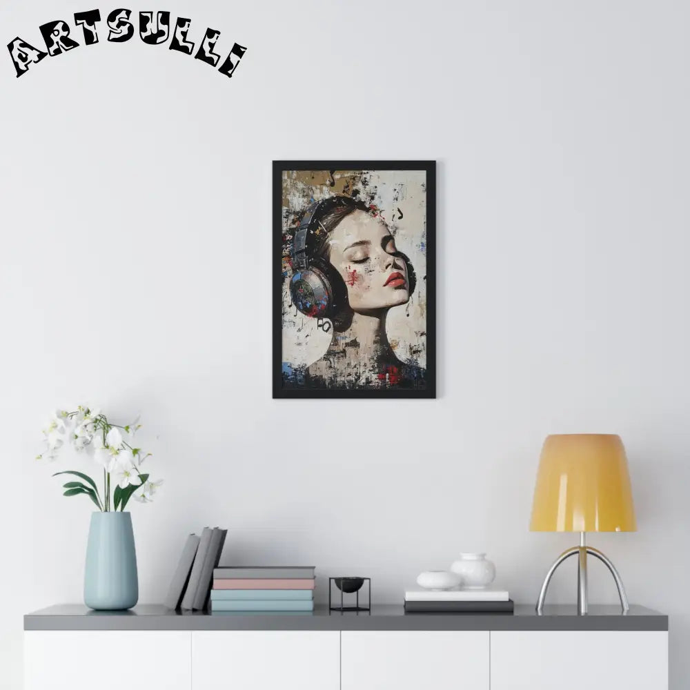 Her Abstract Melody Framed Poster, Artsulli - Art is Long, Life is Short, Poster, , , , , , , 