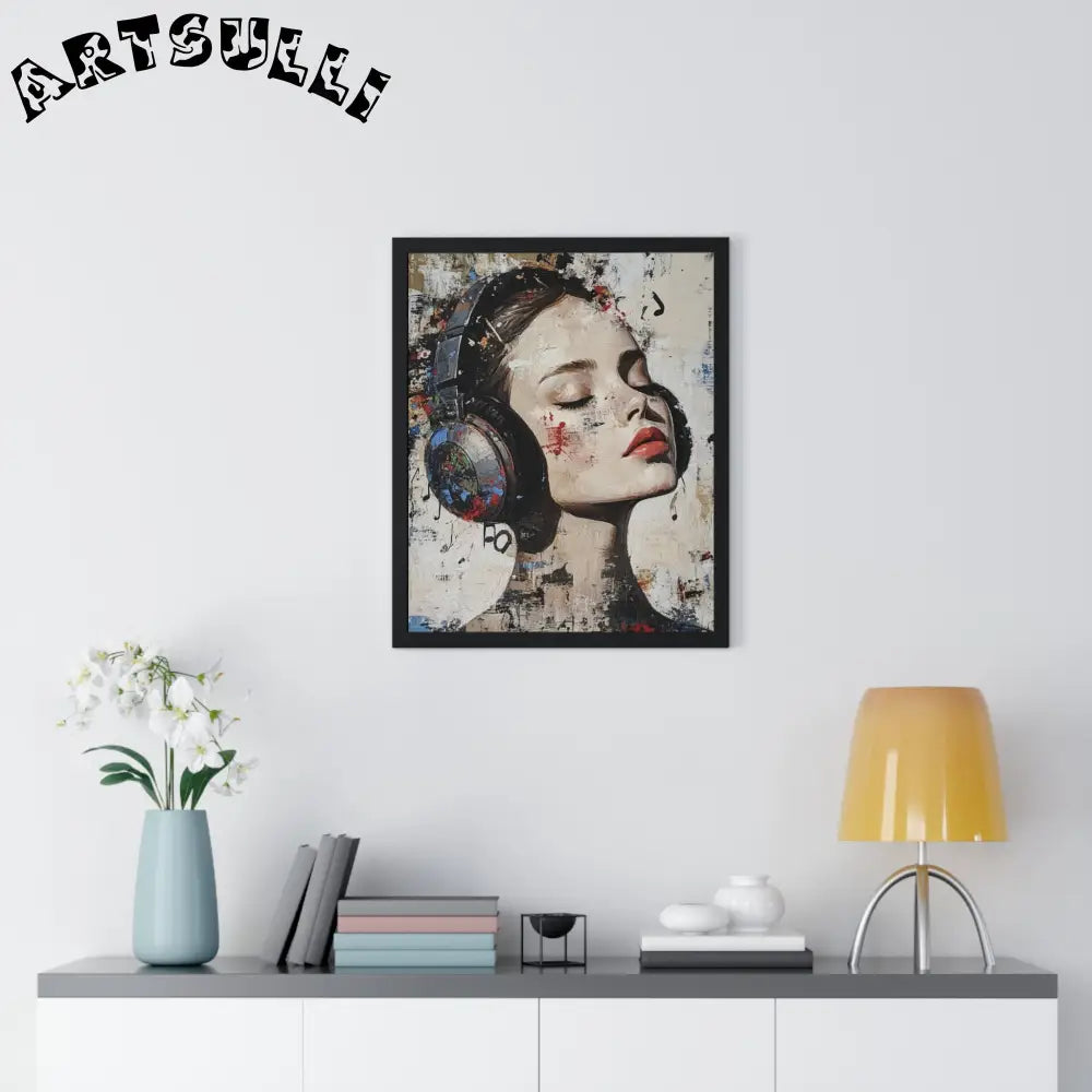 Her Abstract Melody Framed Poster, Artsulli - Art is Long, Life is Short, Poster, , , , , , , 