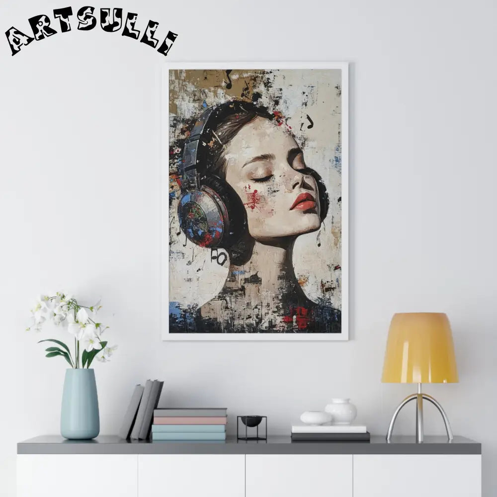 Her Abstract Melody Framed Poster, Artsulli - Art is Long, Life is Short, Poster, , , , , , , 