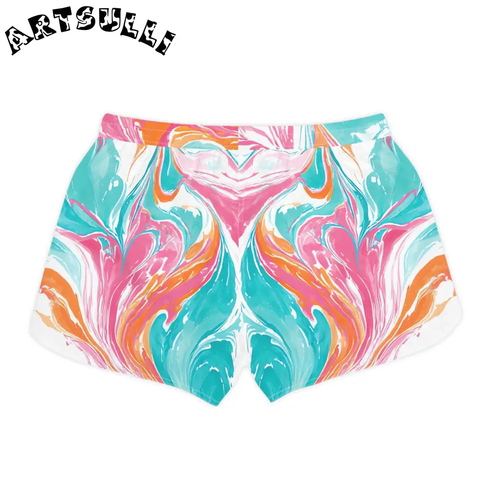 Highly Breathable Marble Print Athletic Shorts, Artsulli - Art is Long, Life is Short, All Over Prints, , , , , , , 