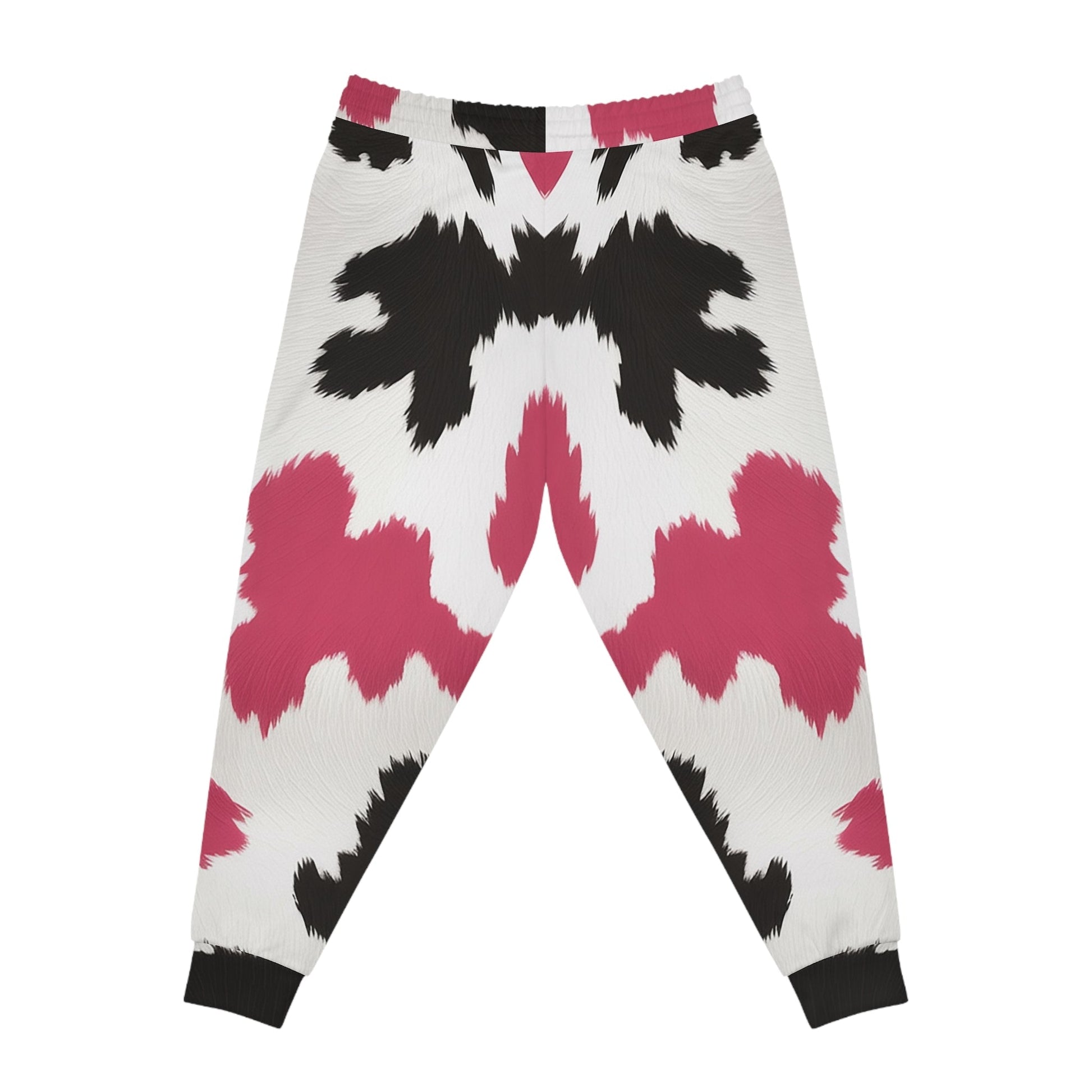 Hot Pink Cow Print Joggers, Artsulli - Art is Long, Life is Short, All Over Prints, , , , , , , 