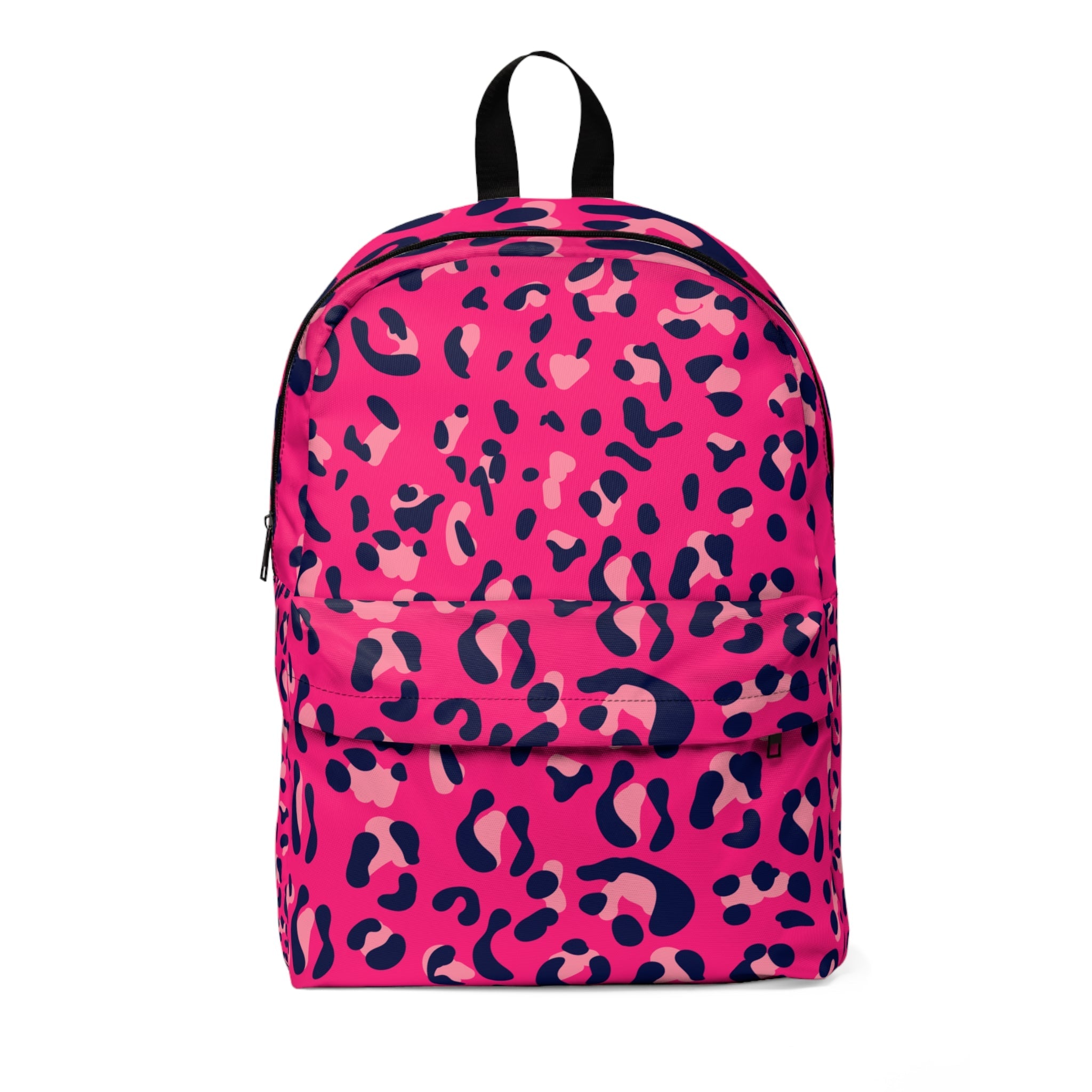 Hot Pink Leopard Print Backpack, Artsulli - Art is Long, Life is Short, Bags, Size, One size, , , , , 26838432047147679247