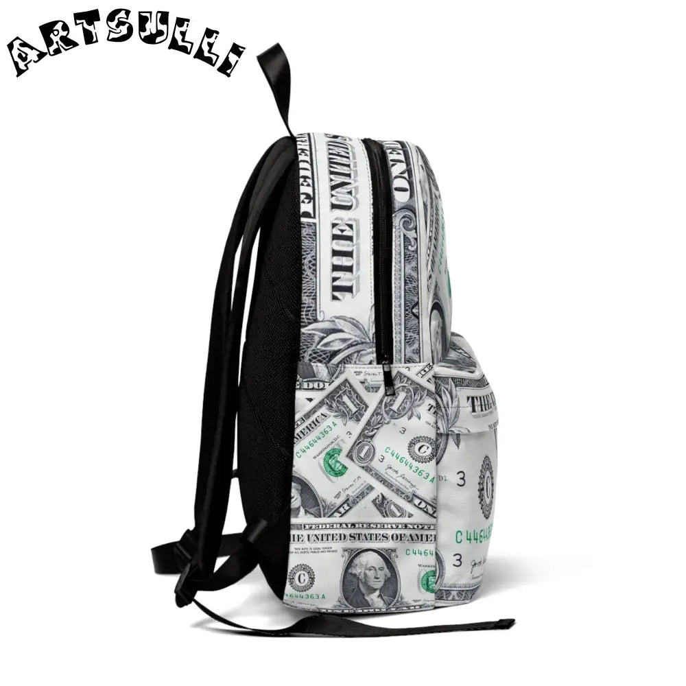 JAKKOUTTHEBXX Illustrated US Dollar Backpack for All Day Carrying Comfort 2025